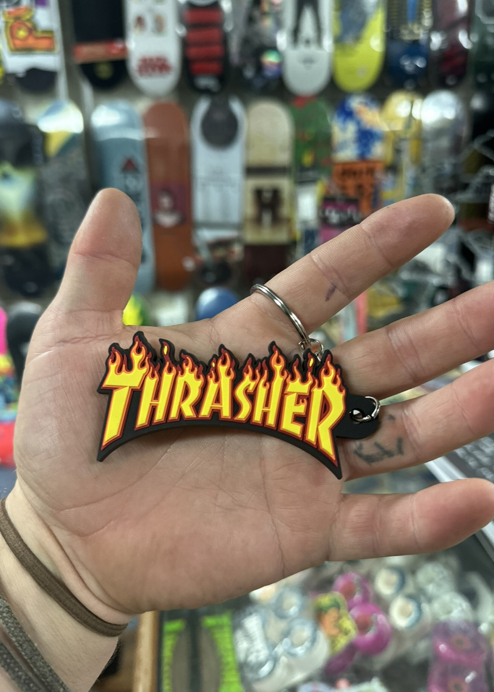 Thrasher THRASHER - Script Flame Key Chain