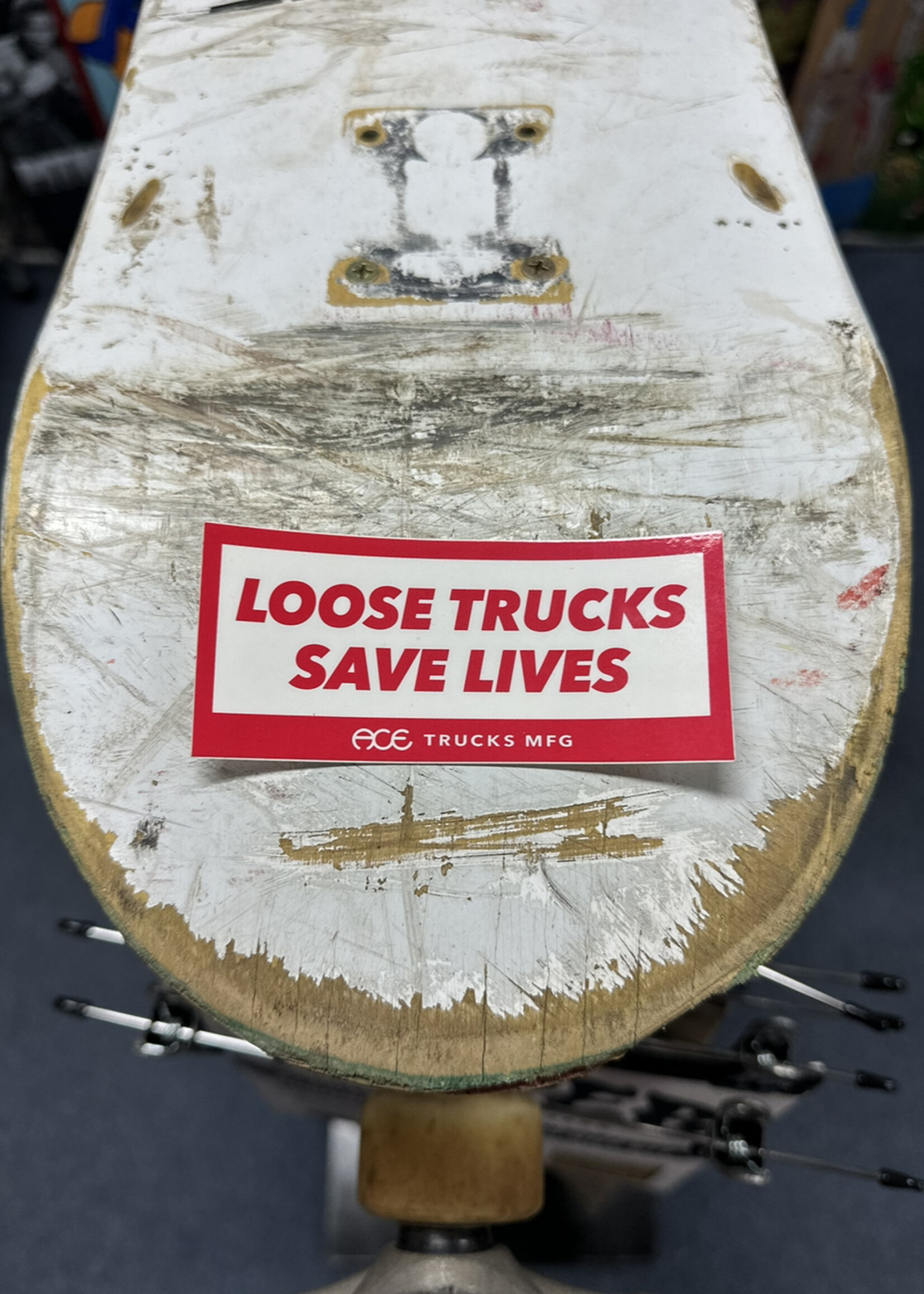 ACE Mfg. ACE Mfg - Loose Trucks Save Lives Sticker - 10cm