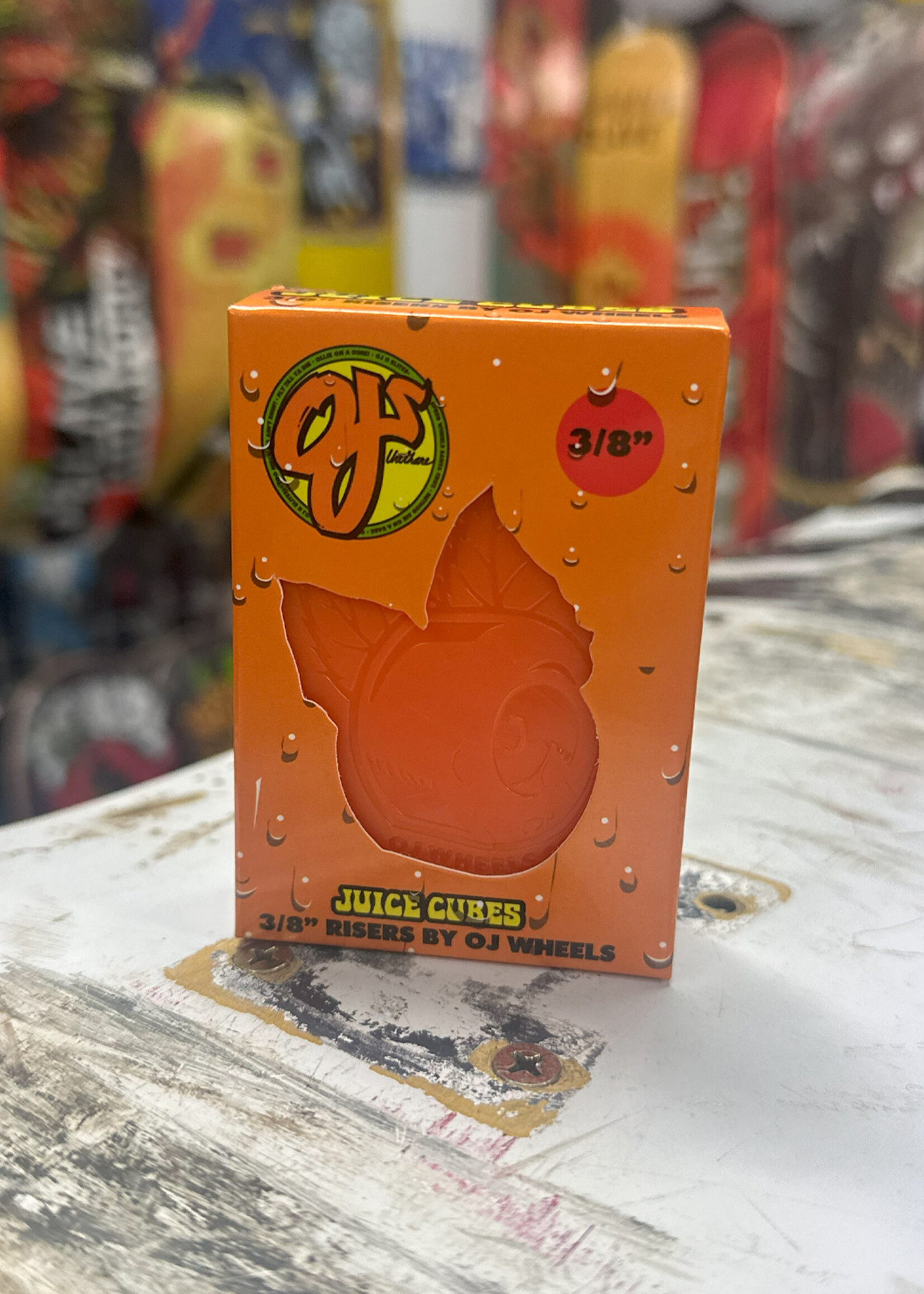 OJ's Wheels OJ WHEELS - Juice Cubes Risers 3/8 Orange Pair