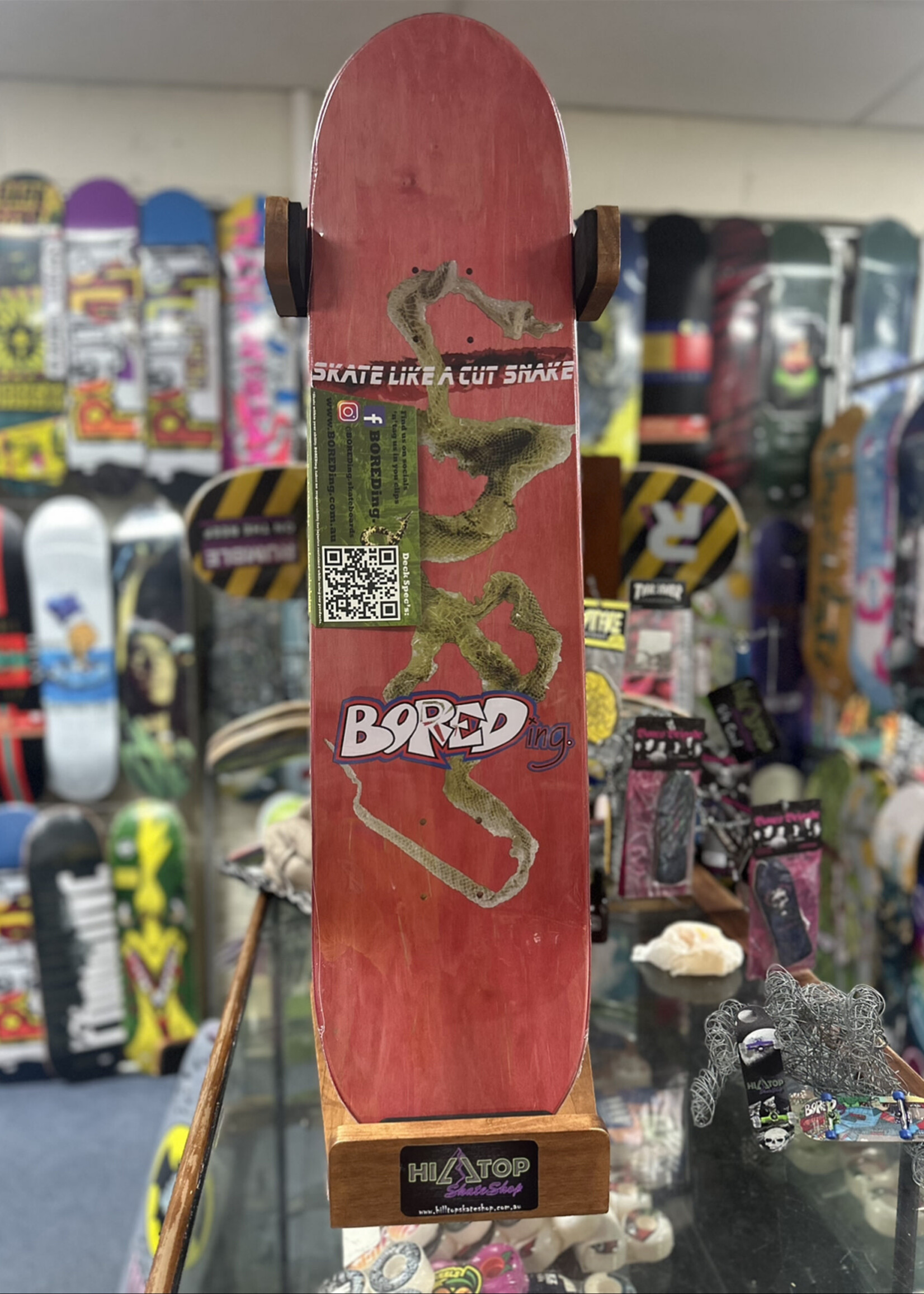 BOREDing. BOREDing. - Cut Snake Red Deck - 8.0"