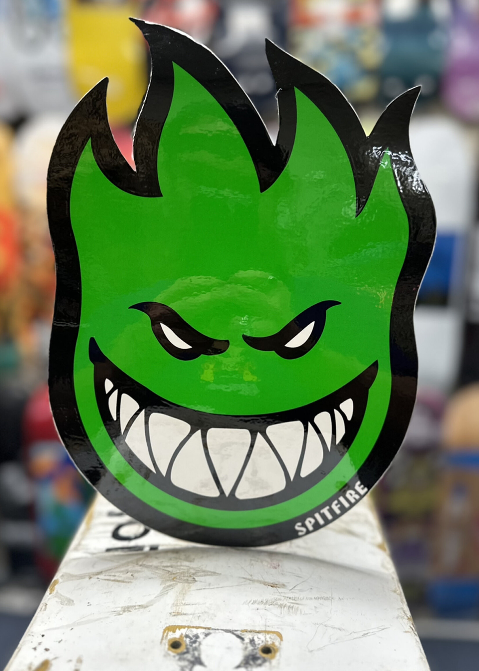 Spitfire Wheels SPITFIRE WHEELS - Bighead Fireball Large Green Sticker - 29cm