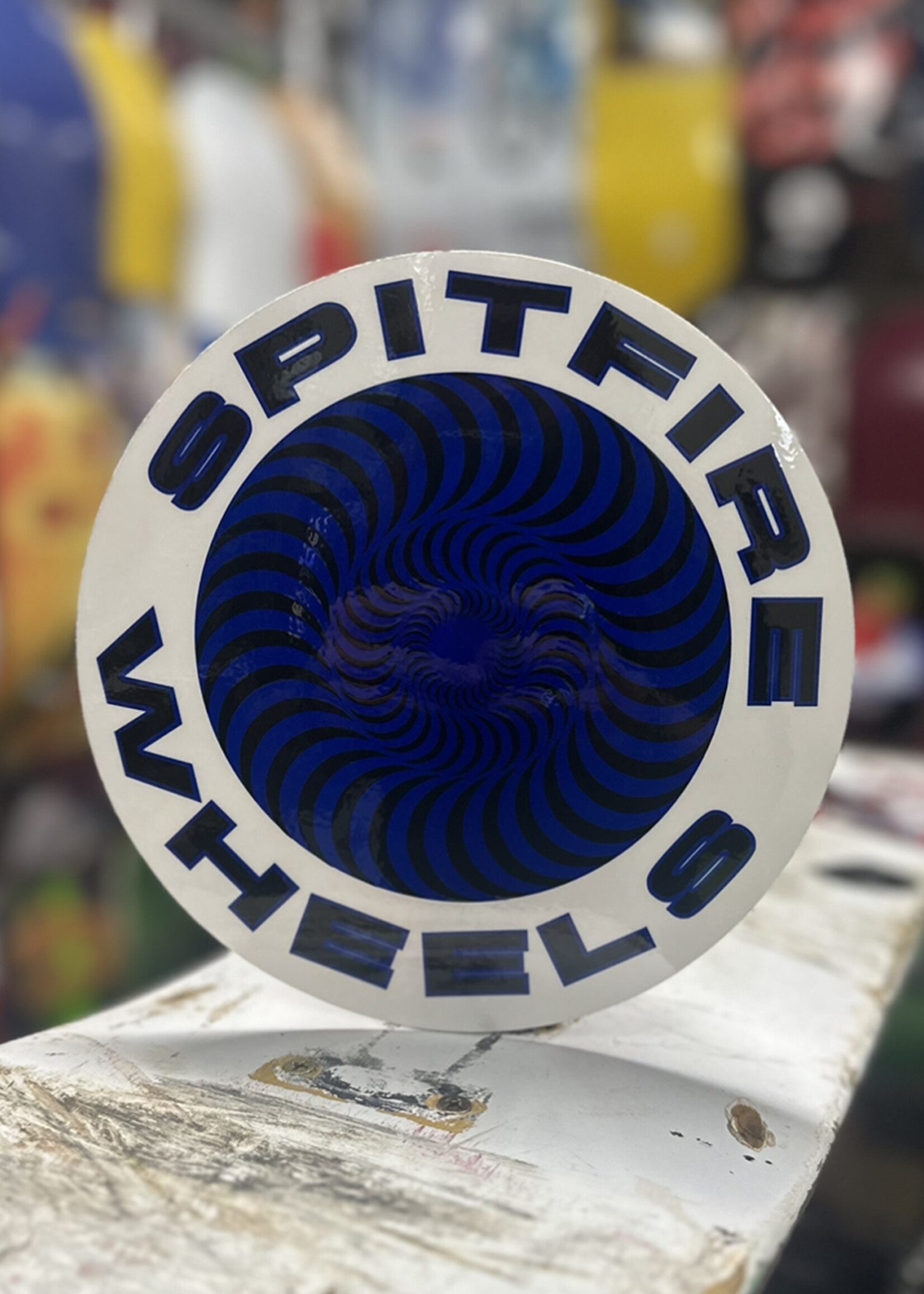 Spitfire Wheels SPITFIRE WHEELS - Classic Swirl Sticker Large Blue - 19cm