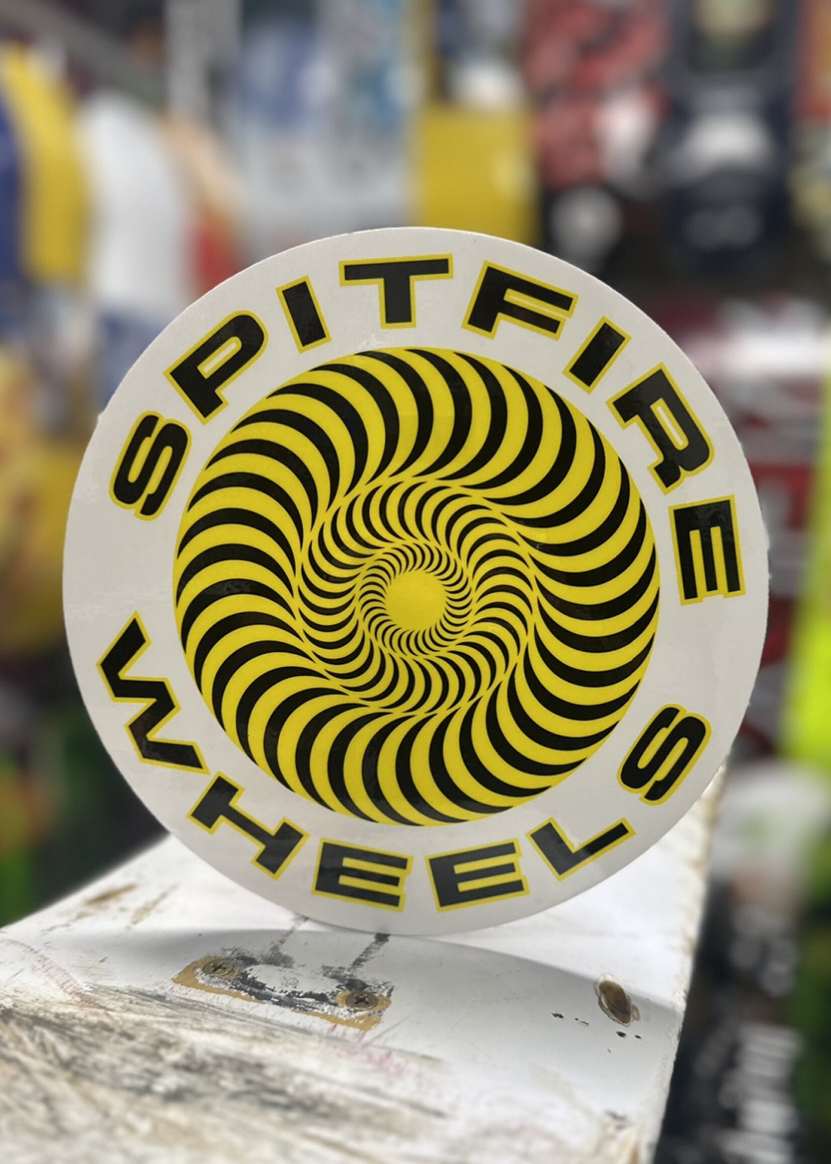 Spitfire Wheels SPITFIRE WHEELS - Classic Swirl Sticker Large Yellow - 19cm