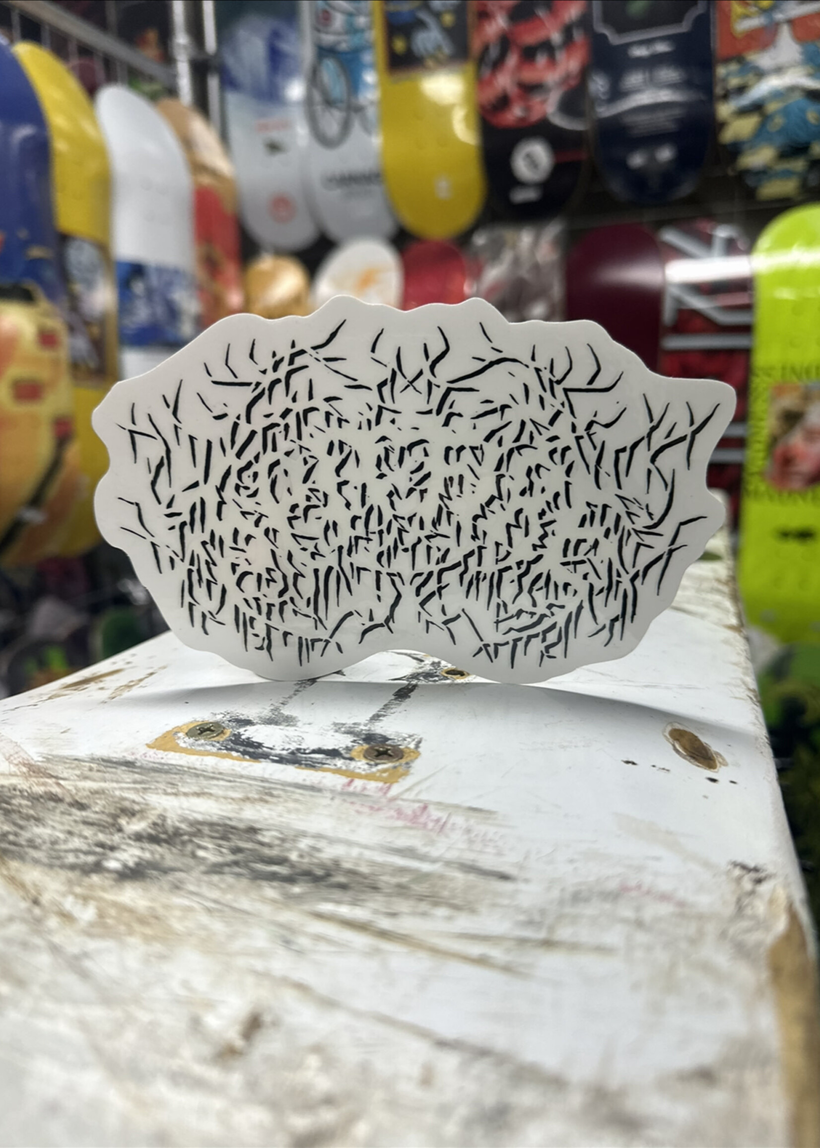 Spitfire Wheels SPITFIRE WHEELS - Deathmask Script Sticker - 15cm