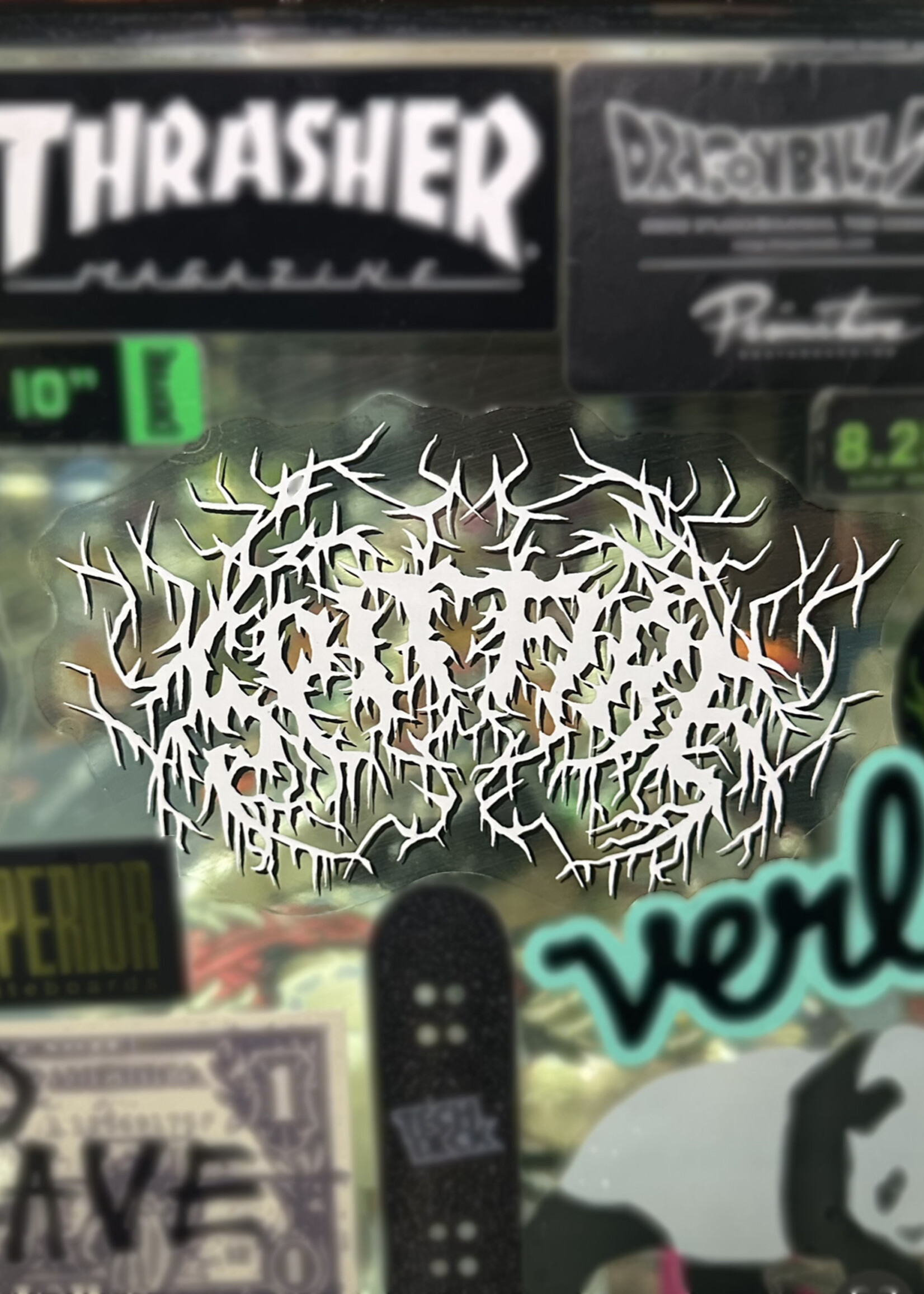 Spitfire Wheels SPITFIRE WHEELS - Deathmask Script Sticker - 15cm