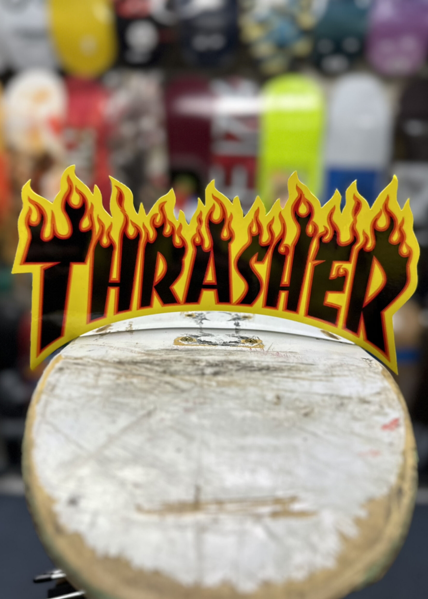 Thrasher THRASHER - Large Flame Sticker Black - 26cm