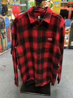 Independent Trucks ETNIES x INDEPENDENT - Flannel Button-Up Red/Black - Large