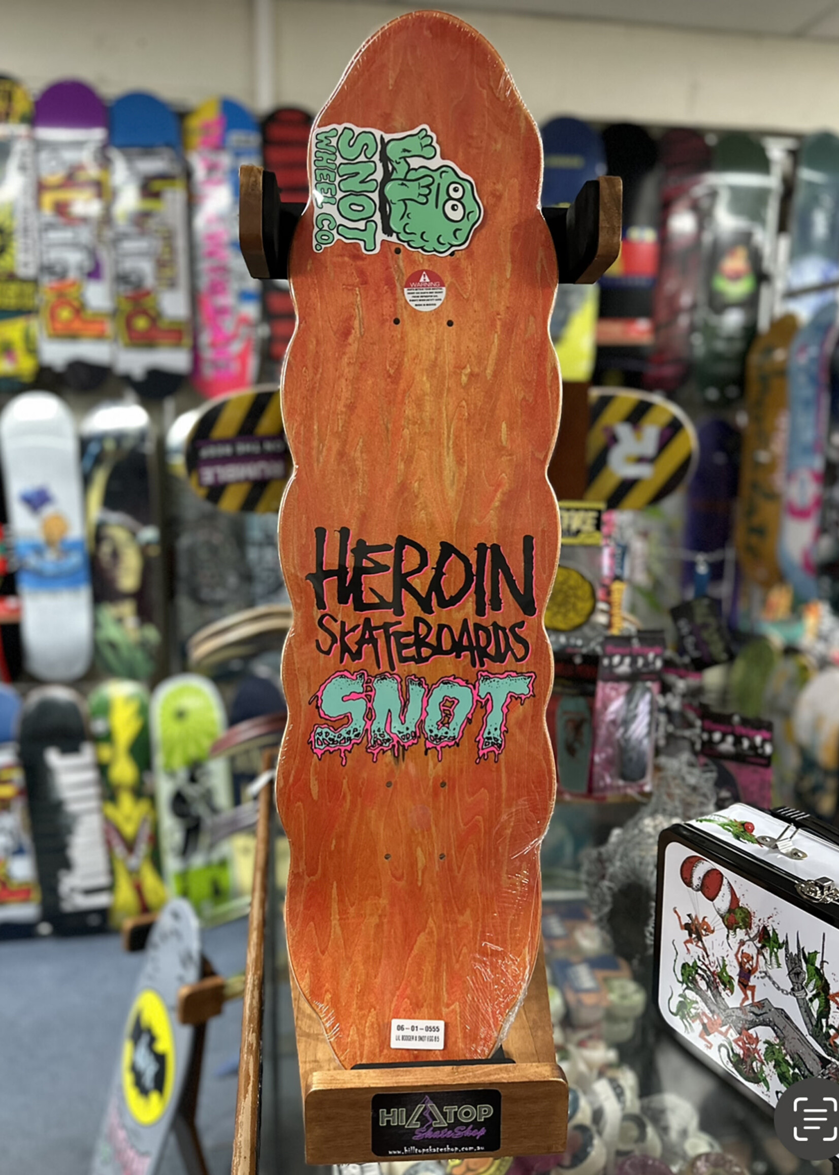 HEROIN SKATEBOARDS HEROIN x SNOT WHEEL Co. - Lil Booger Egg Orange Veneer - 8.5"