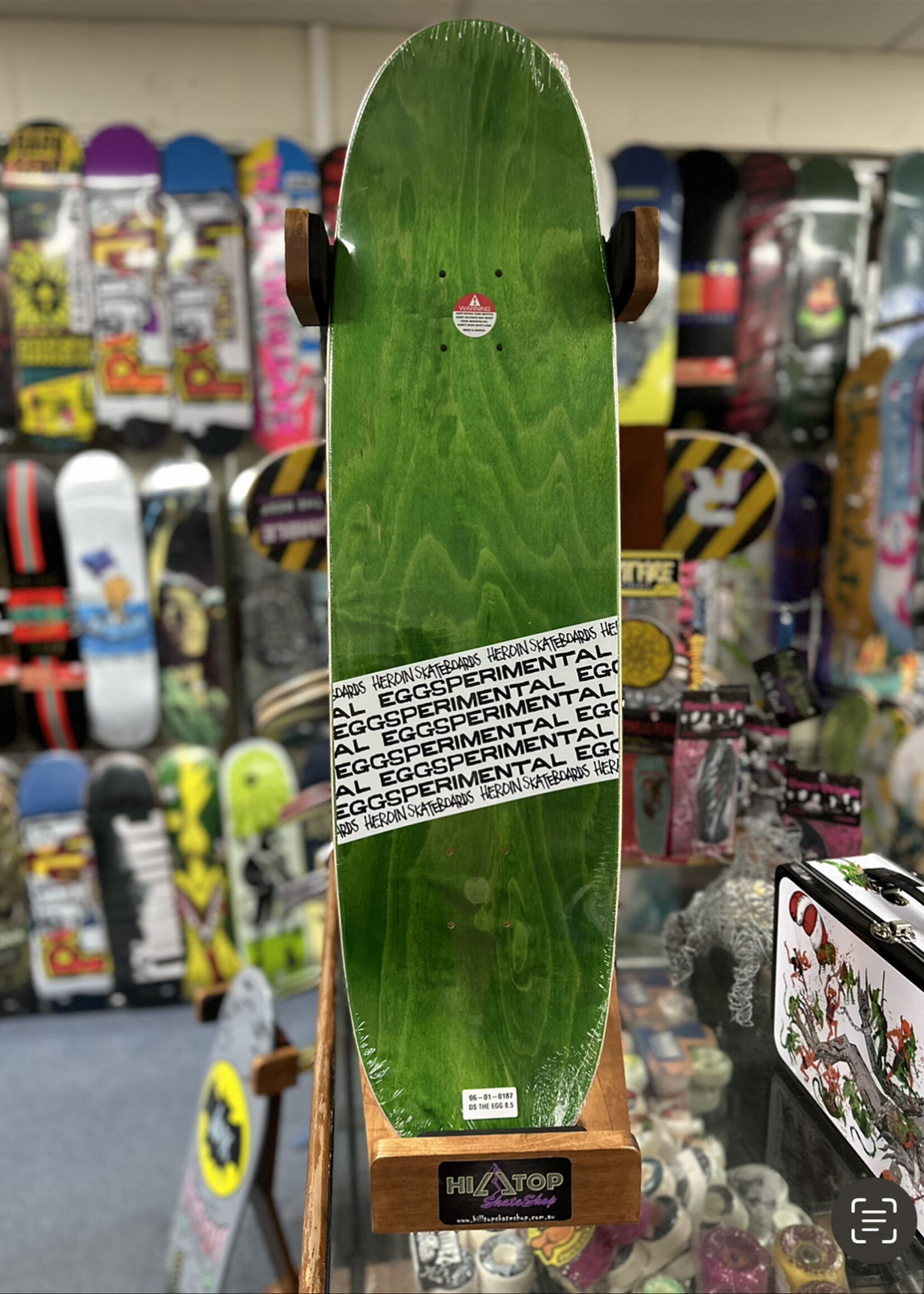 HEROIN SKATEBOARDS HEROIN SKATEBOARDS - Shimizu THE EGG Green Veneer - 8.5"