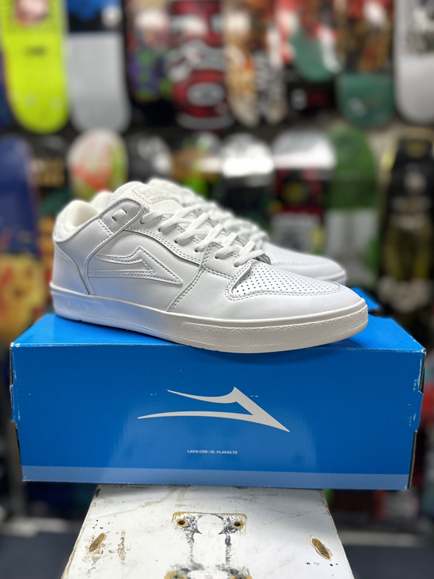 LAKAI - Telford Low White Leather - Hilltop Skateshop