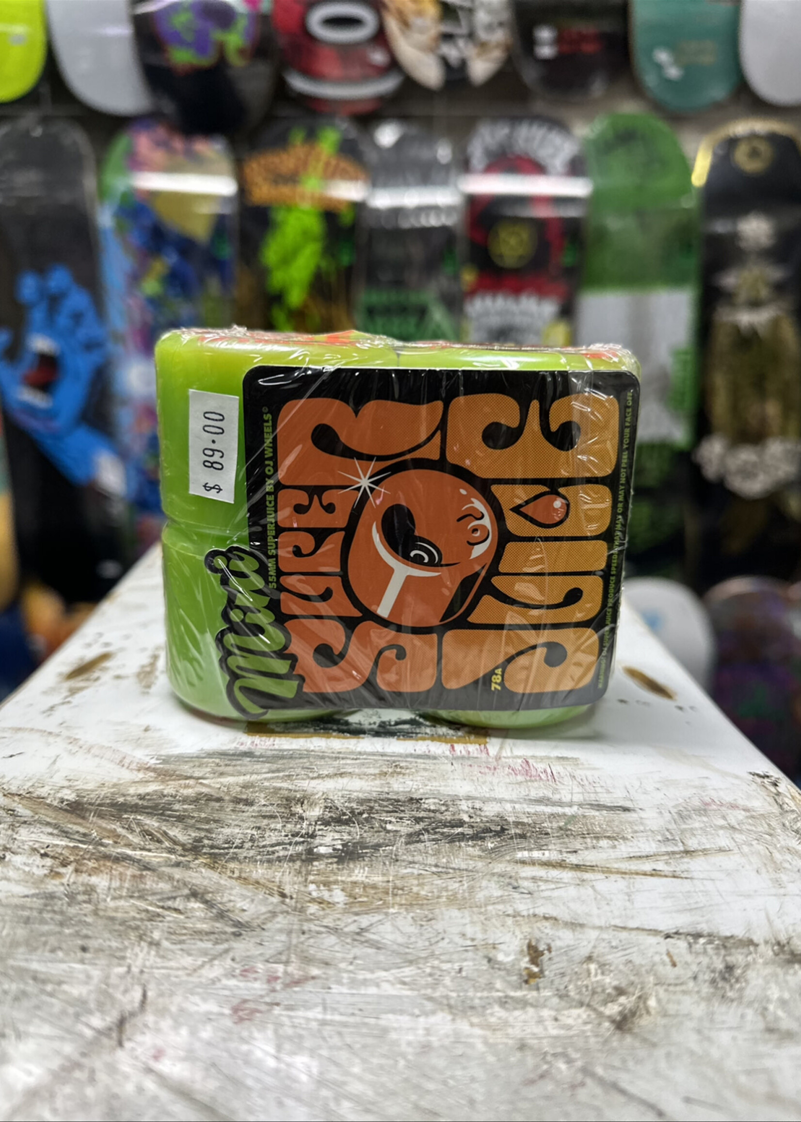 OJ's Wheels OJ WHEELS - Mini Super Juice Green/Orange - 55mm 78a