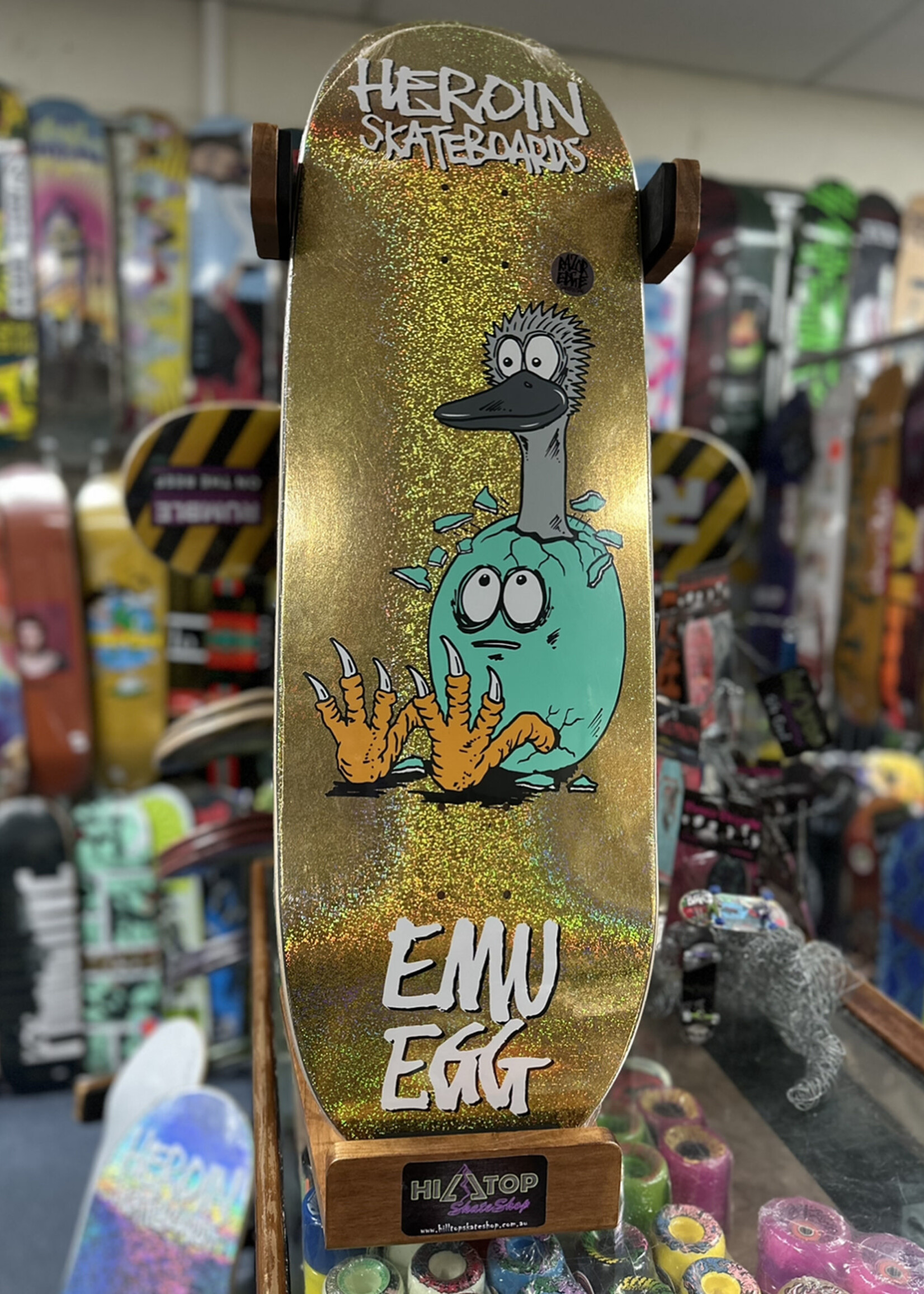 HEROIN SKATEBOARDS HEROIN SKATEBOARDS - Emu Egg Gold Foil - 10.0"