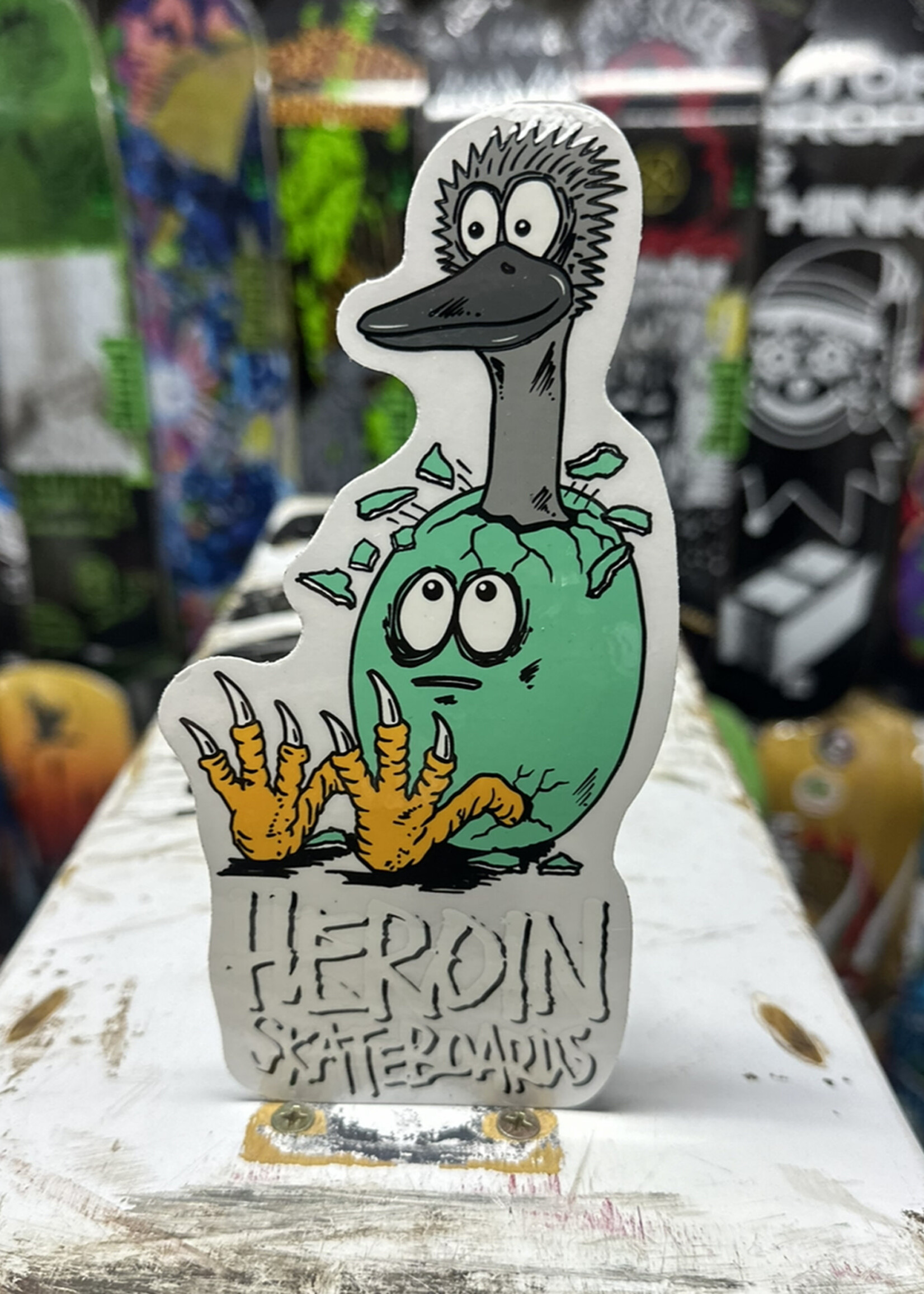 HEROIN SKATEBOARDS HEROIN SKATEBOARDS - Emu Egg Sticker