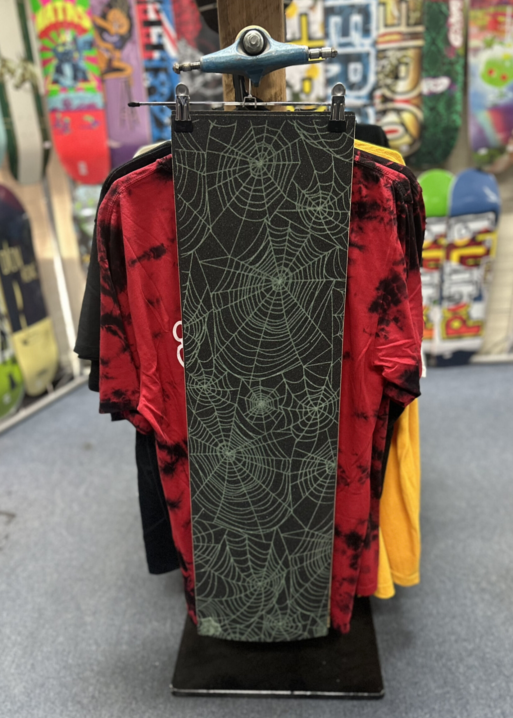Fruity Grip FRUITY GRIP - Spider Cob Webs (Glow In The Dark) Griptape - 9" x 33"