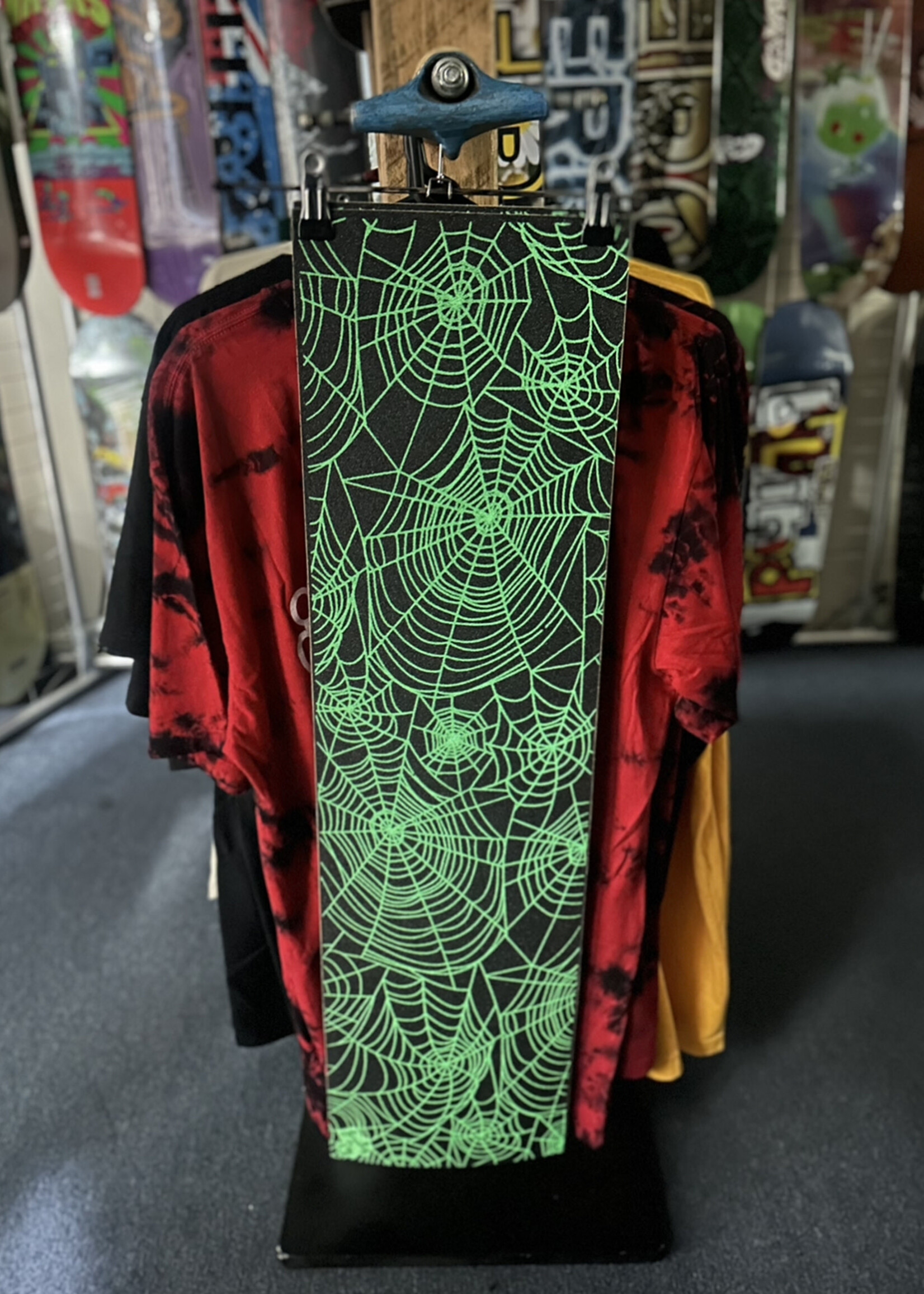 Fruity Grip FRUITY GRIP - Spider Cob Webs (Glow In The Dark) Griptape - 9" x 33"
