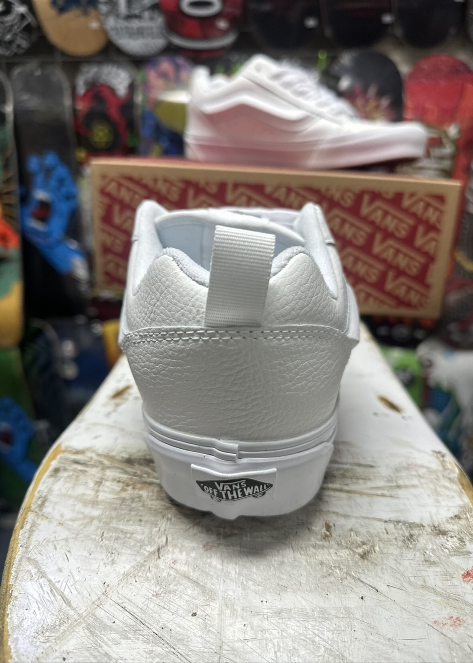 VANS Knu Skool Leather True White 9 US Men 10.5 US Women Hilltop Skateshop