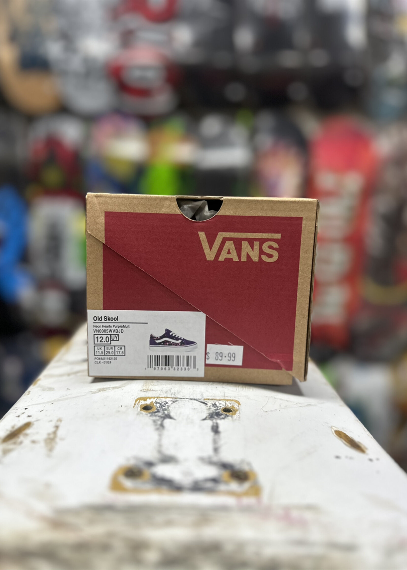Vans VANS - Old Skool Neon Hearts Purple/Multi - 12 US Youth