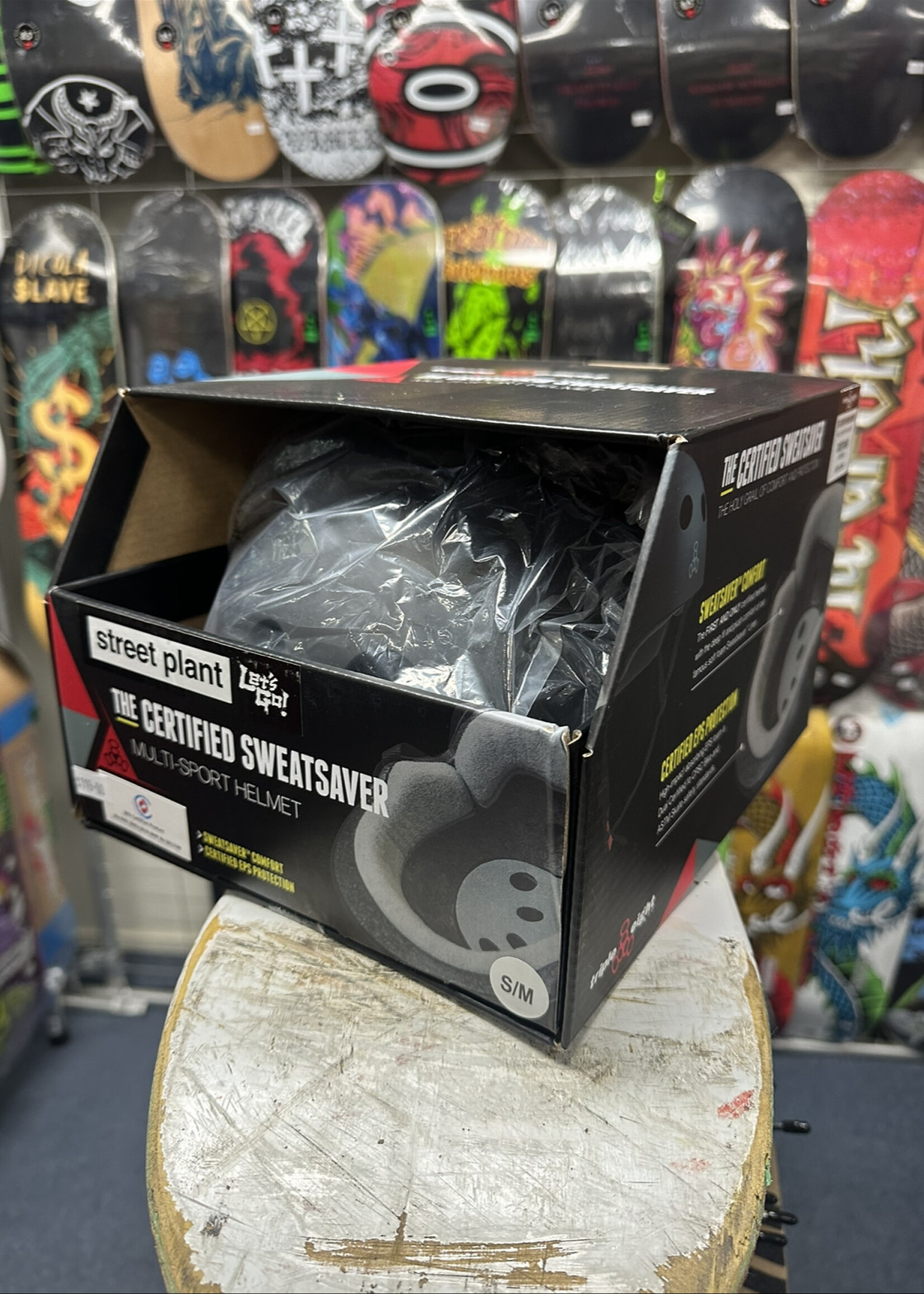 Triple 8 TRIPLE 8 - The Certified Helmet Sweat Saver Street Plant Black Rubber -