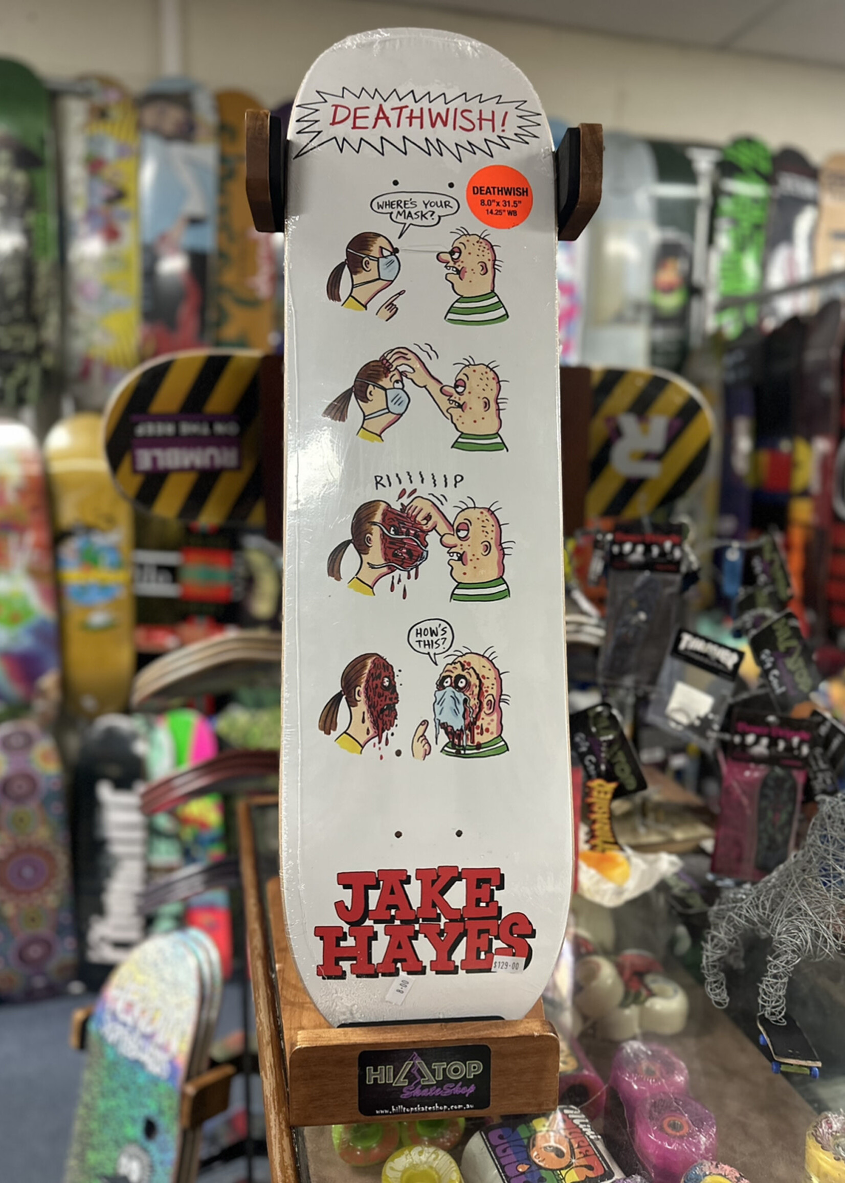 Deathwish Skateboards DEATHWISH - 2020 Quarantine Jake Hayes Deck - 8.0"