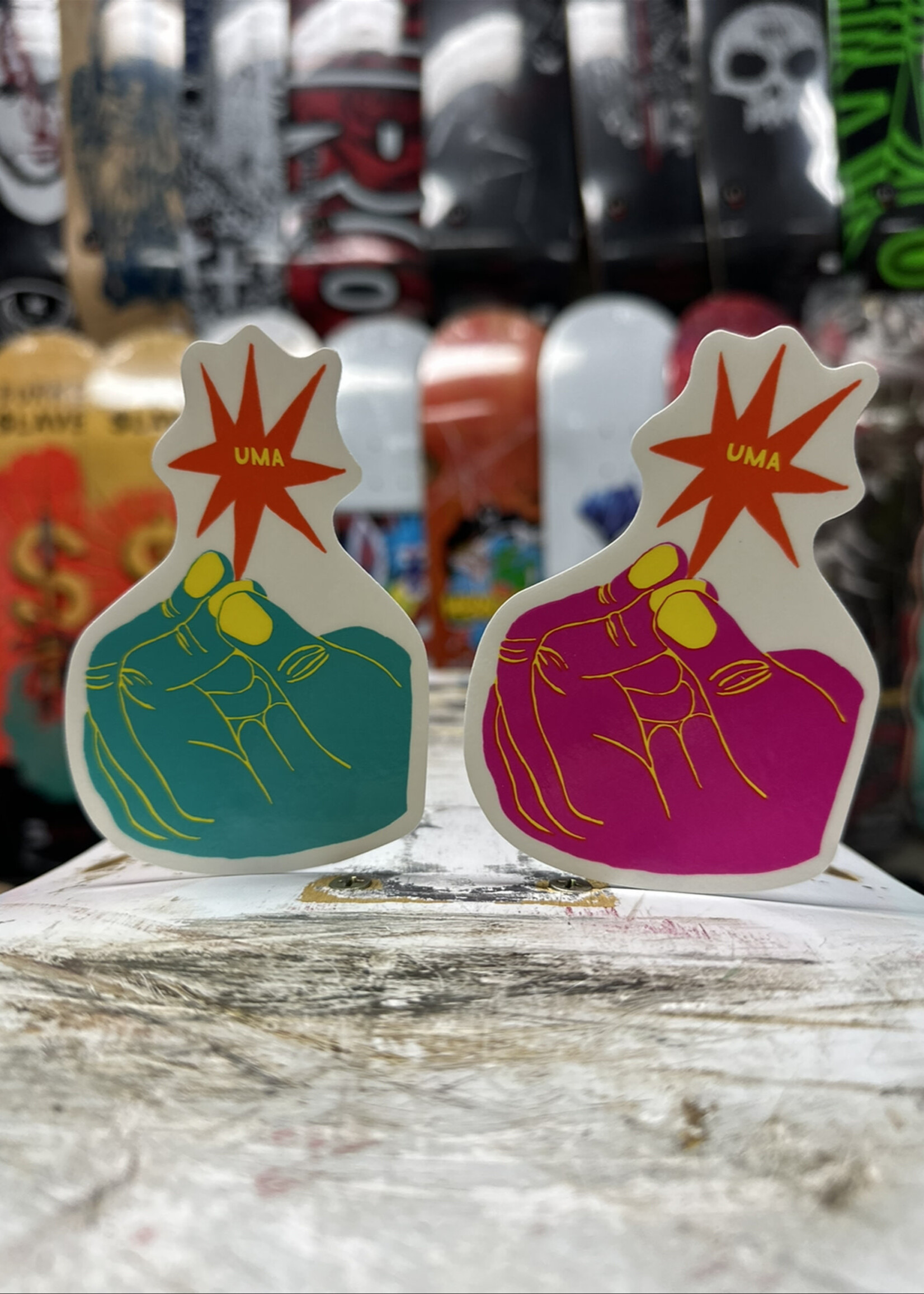 Uma Landsleds UMA LANDSLEDS - Hand Whoisnt Sticker - 4"