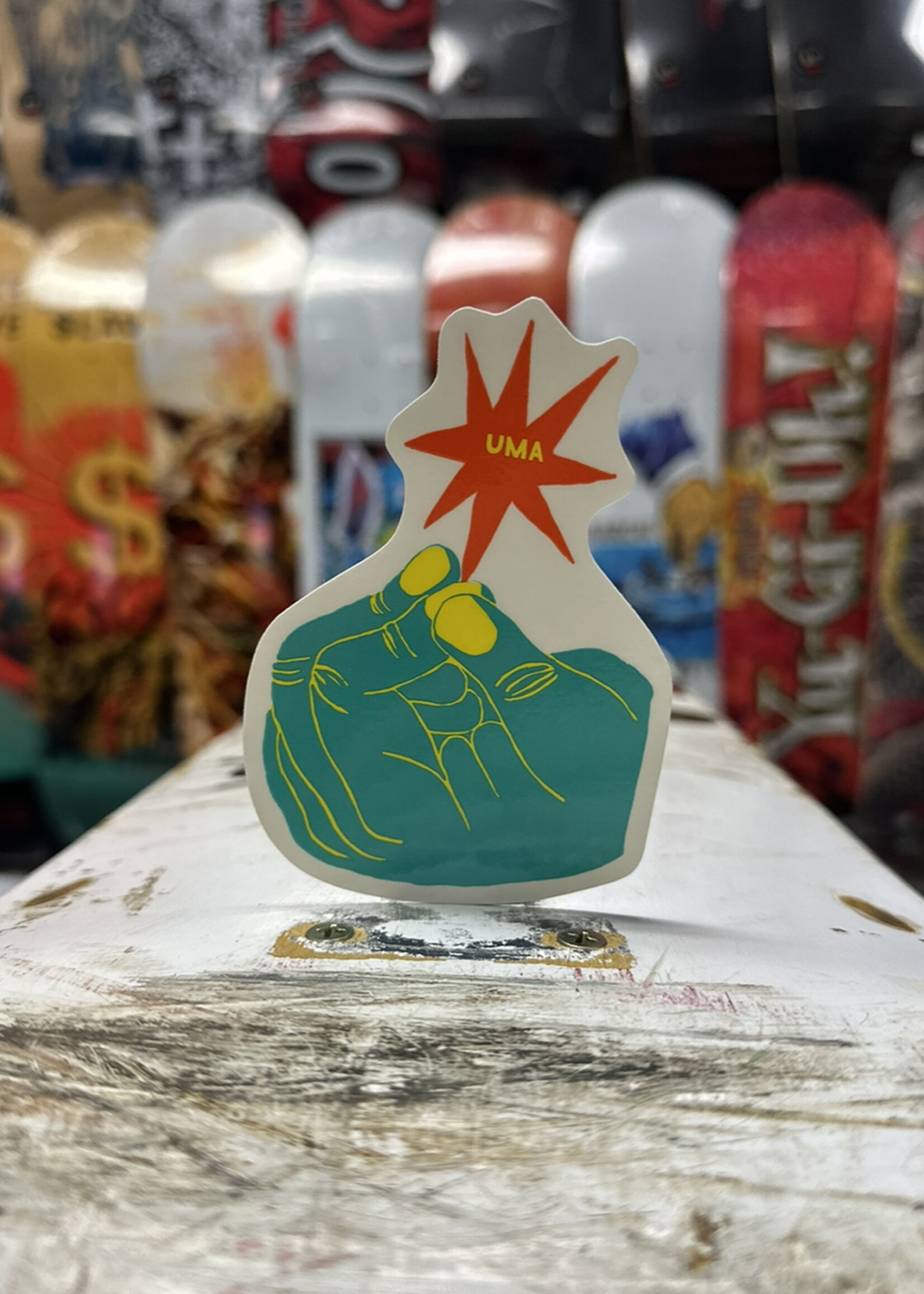 Uma Landsleds UMA LANDSLEDS - Hand Whoisnt Sticker - 4"
