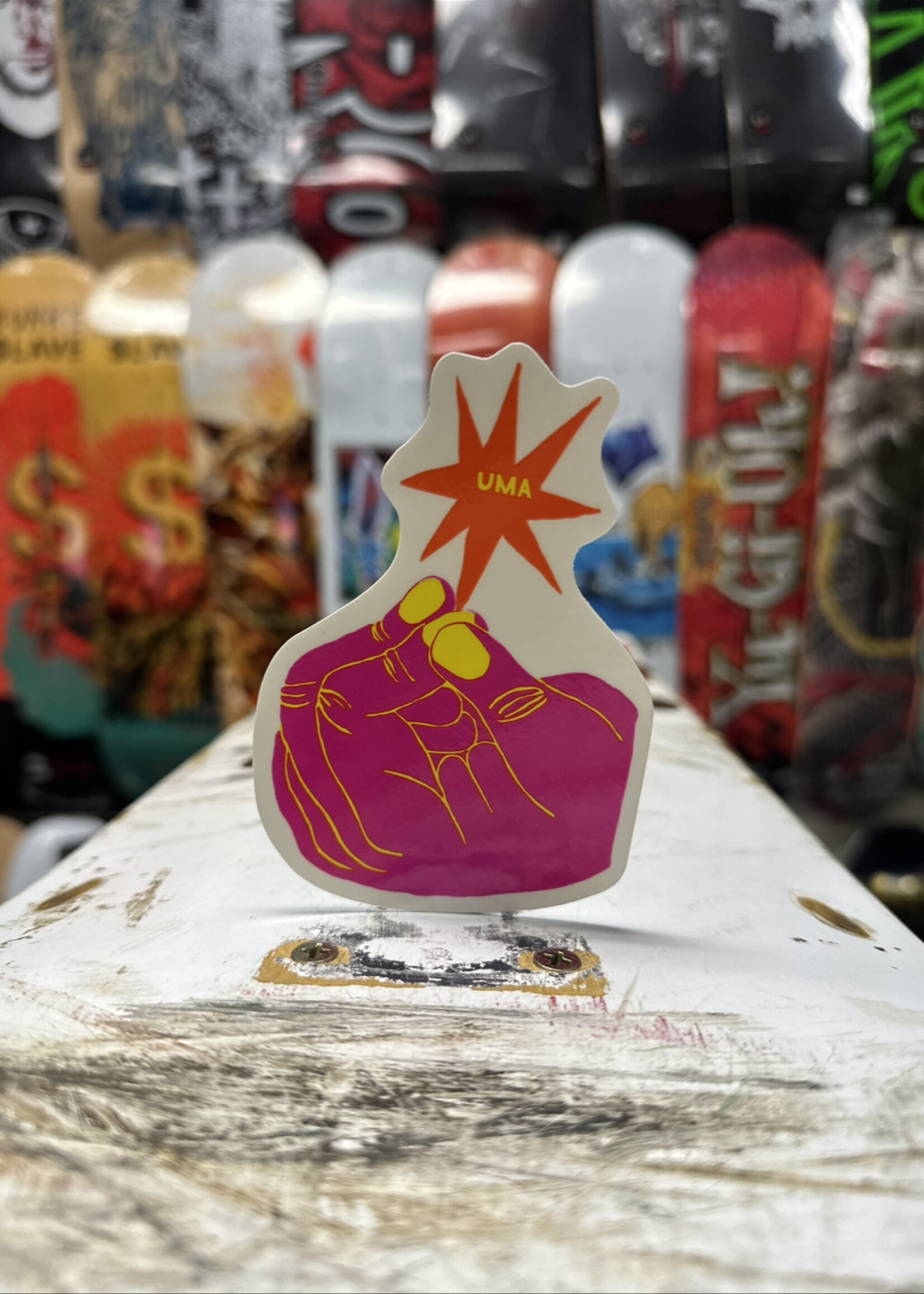 Uma Landsleds UMA LANDSLEDS - Hand Whoisnt Sticker - 4"