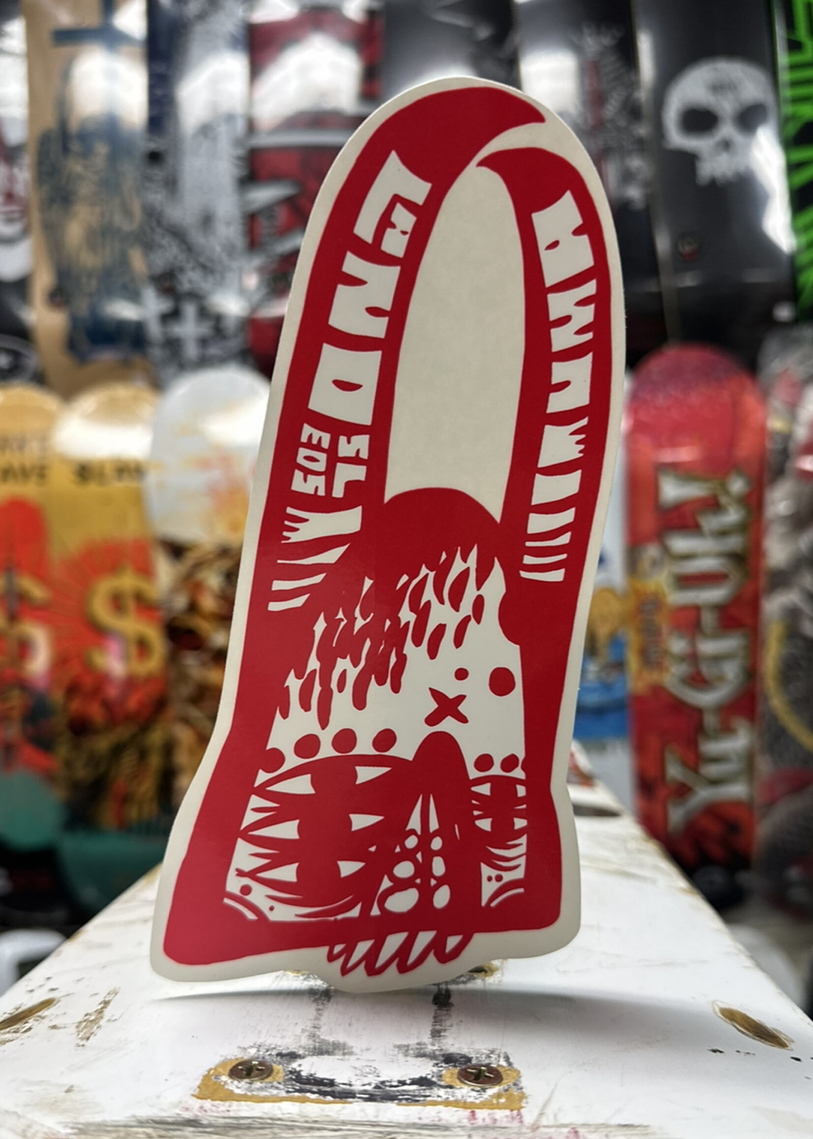 Uma Landsleds UMA LANDSLEDS - Long Horns Sticker Red - 7"