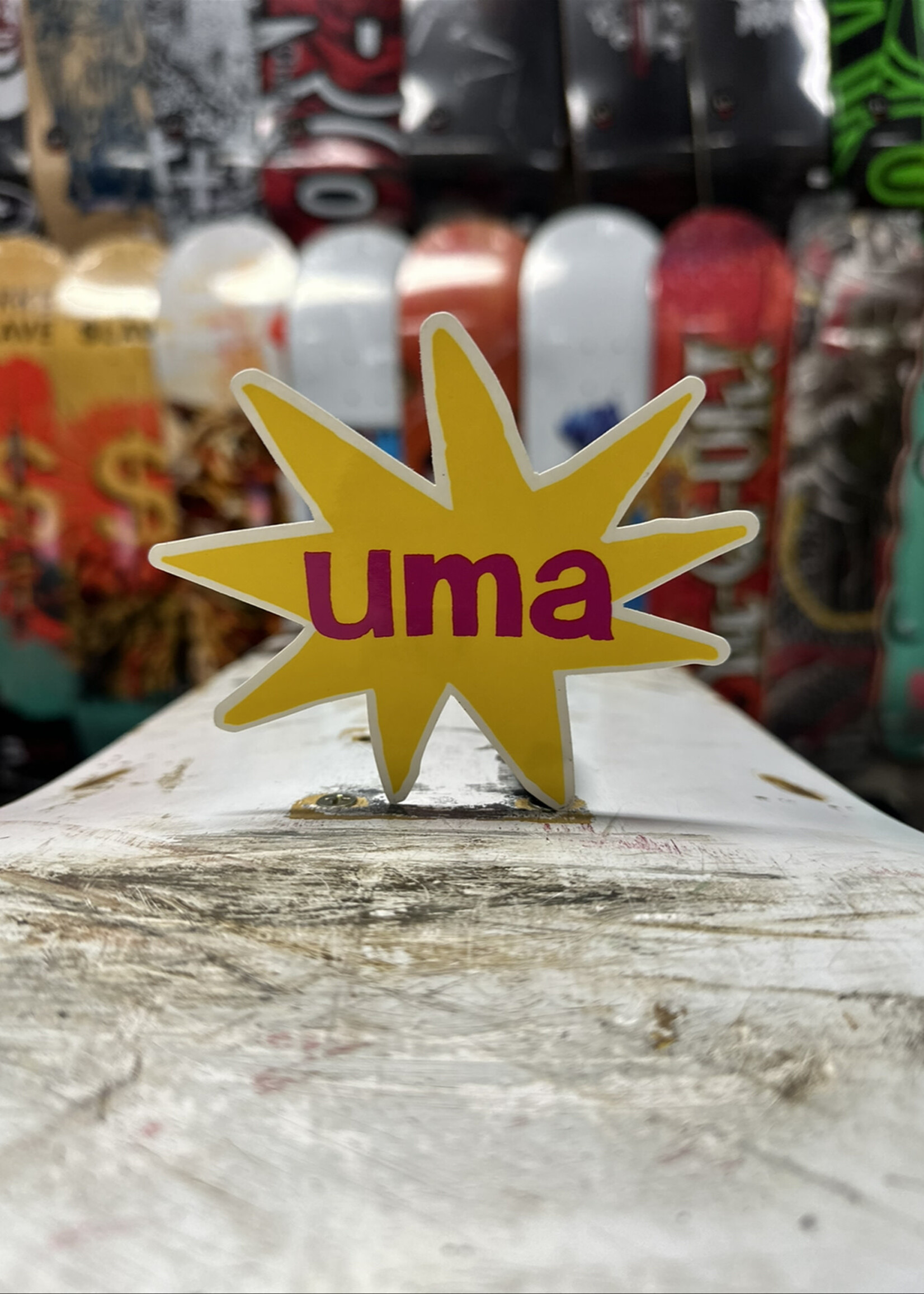 Uma Landsleds UMA LANDSLEDS - Burst Sticker Yellow - 4"