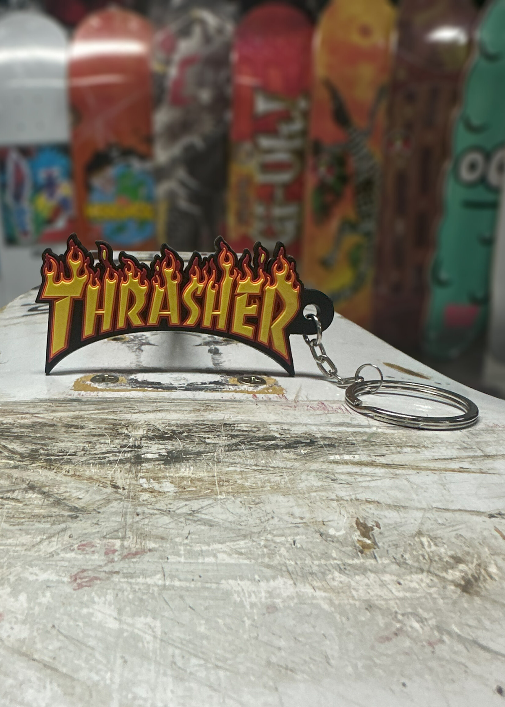 Thrasher THRASHER - Script Flame Key Chain
