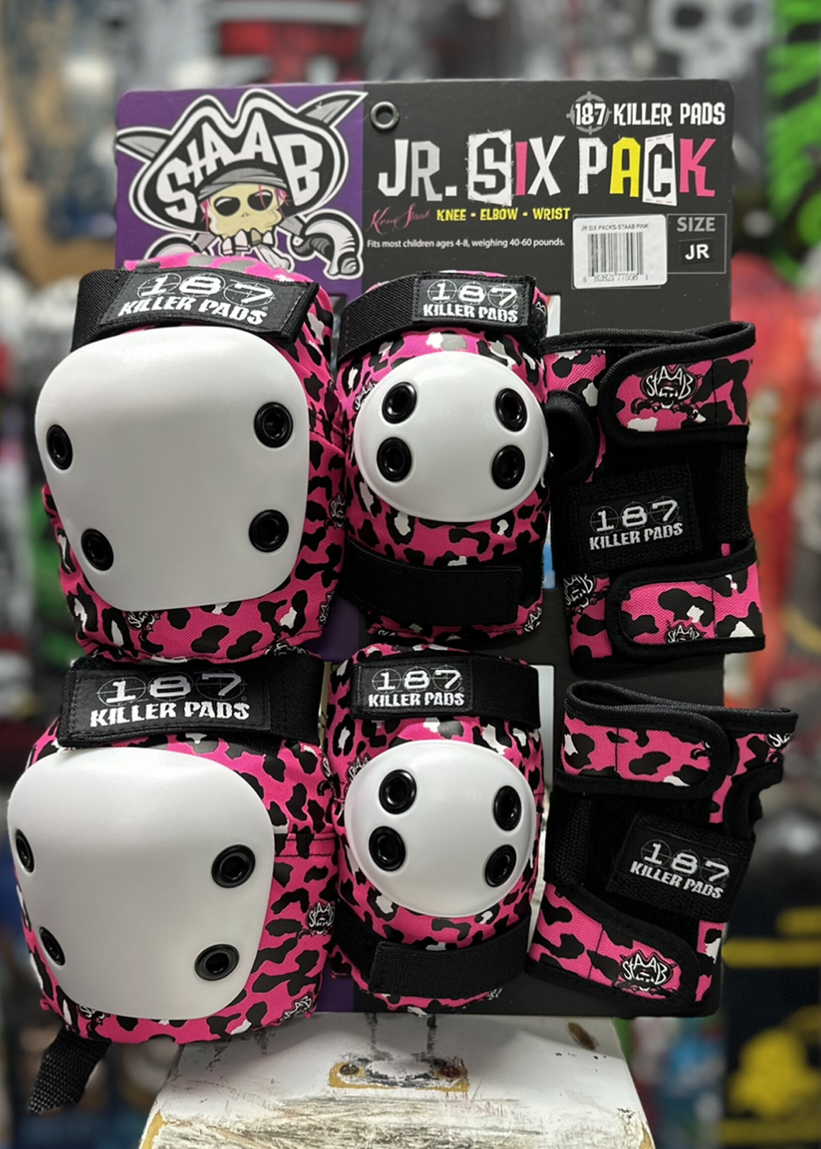 187 KILLER PADS 187 KILLER PADS - Six Pack Staab Pink Leopard - Junior