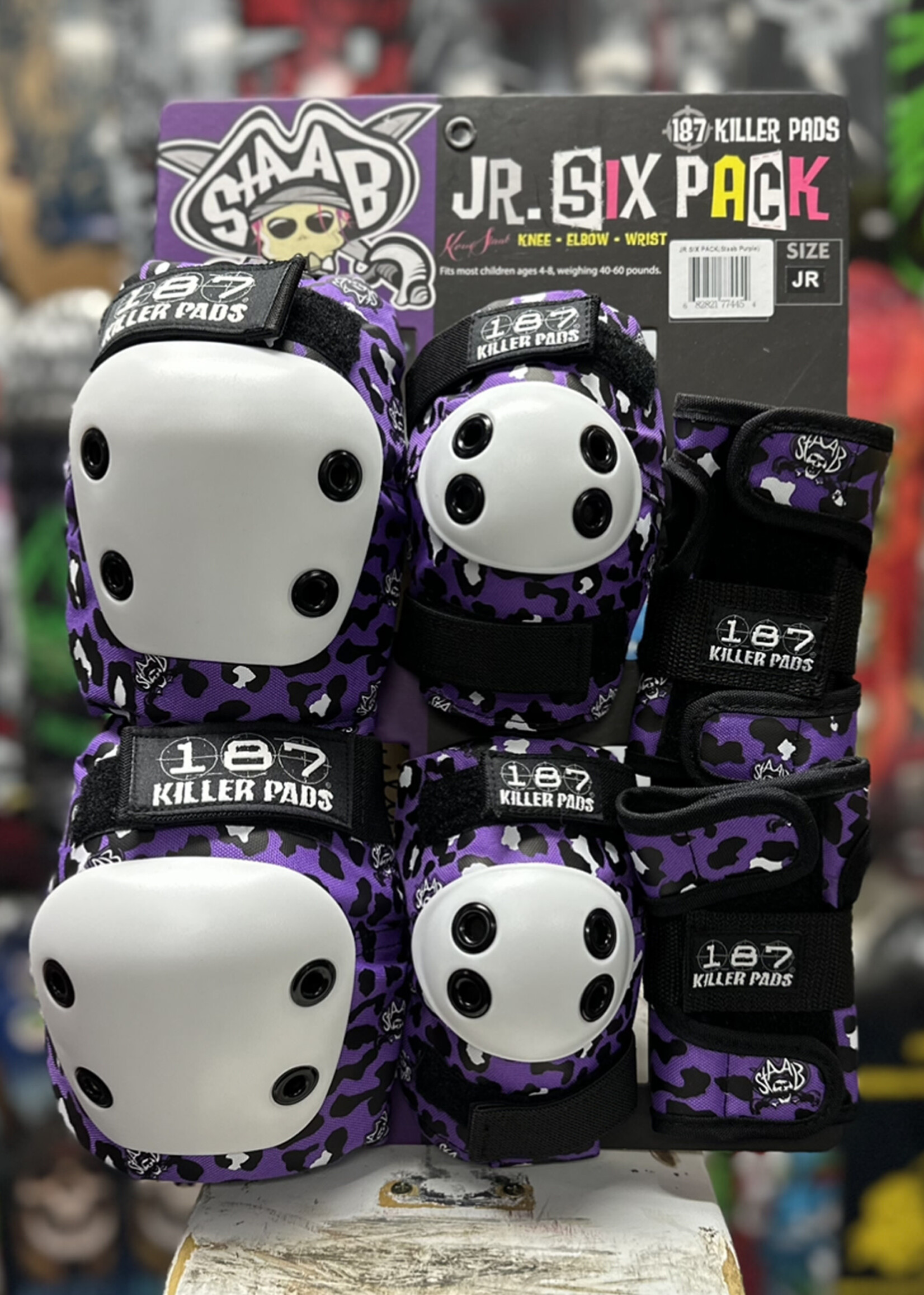187 KILLER PADS 187 KILLER PADS - Six Pack Staab Purple Leopard - Junior