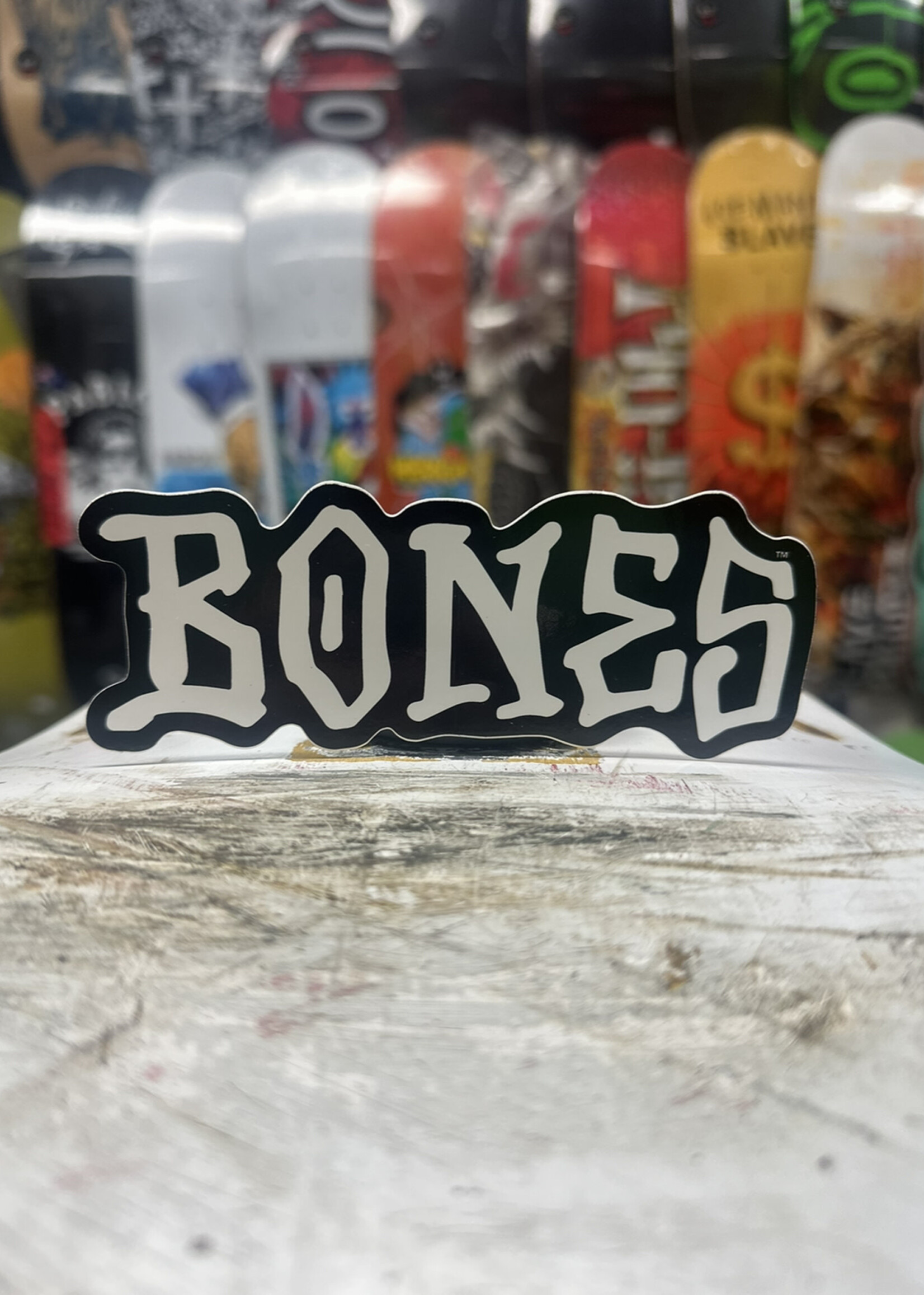 BONES BONES - Logo Script Sticker - 5"