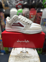 Lakai Ltd Footware LAKAI x CHOCOLATE - Telford Low White/Red Suede Shoes