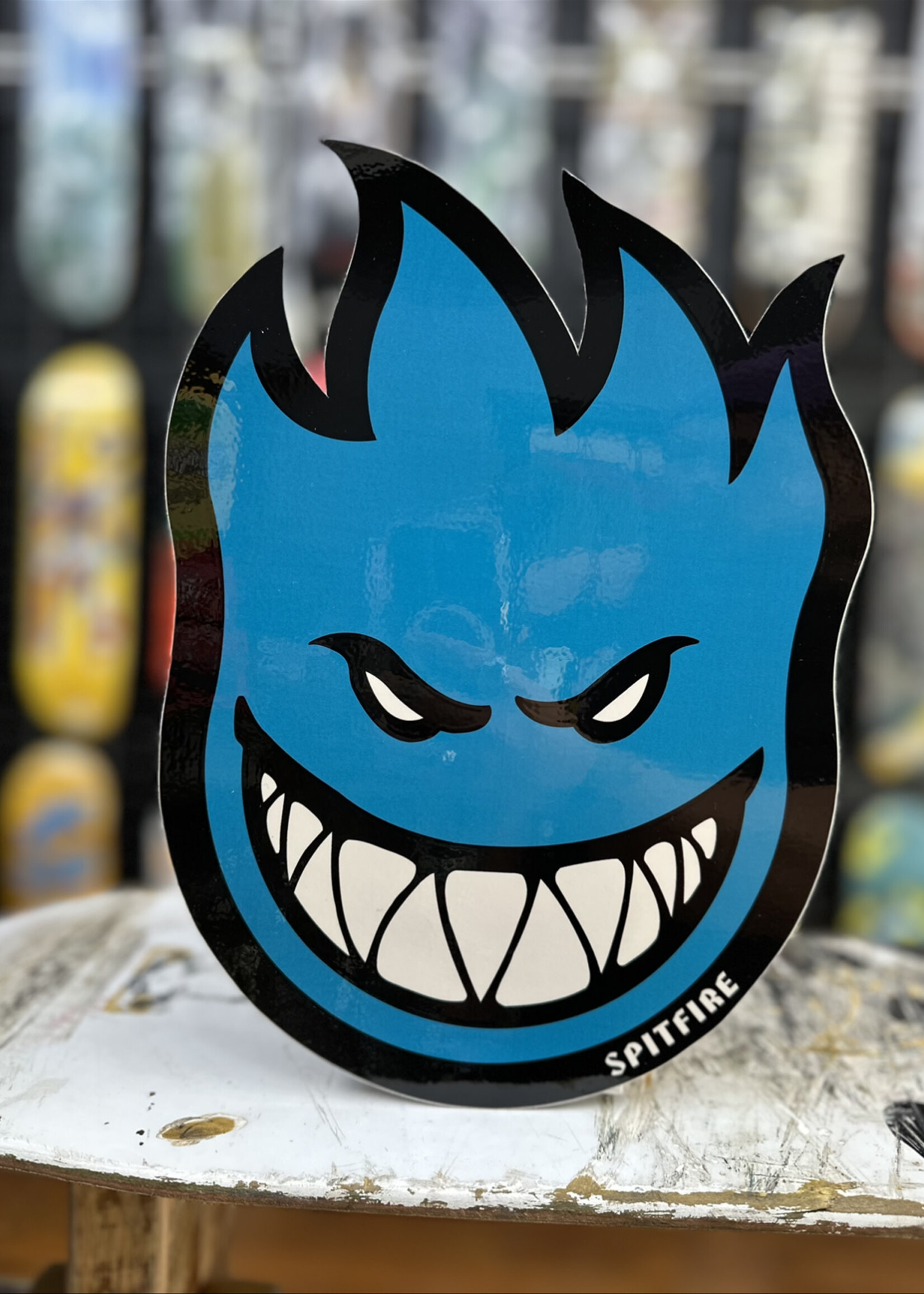 Spitfire Wheels SPITFIRE WHEELS - Bighead Fireball Large Blue Sticker - 29cm