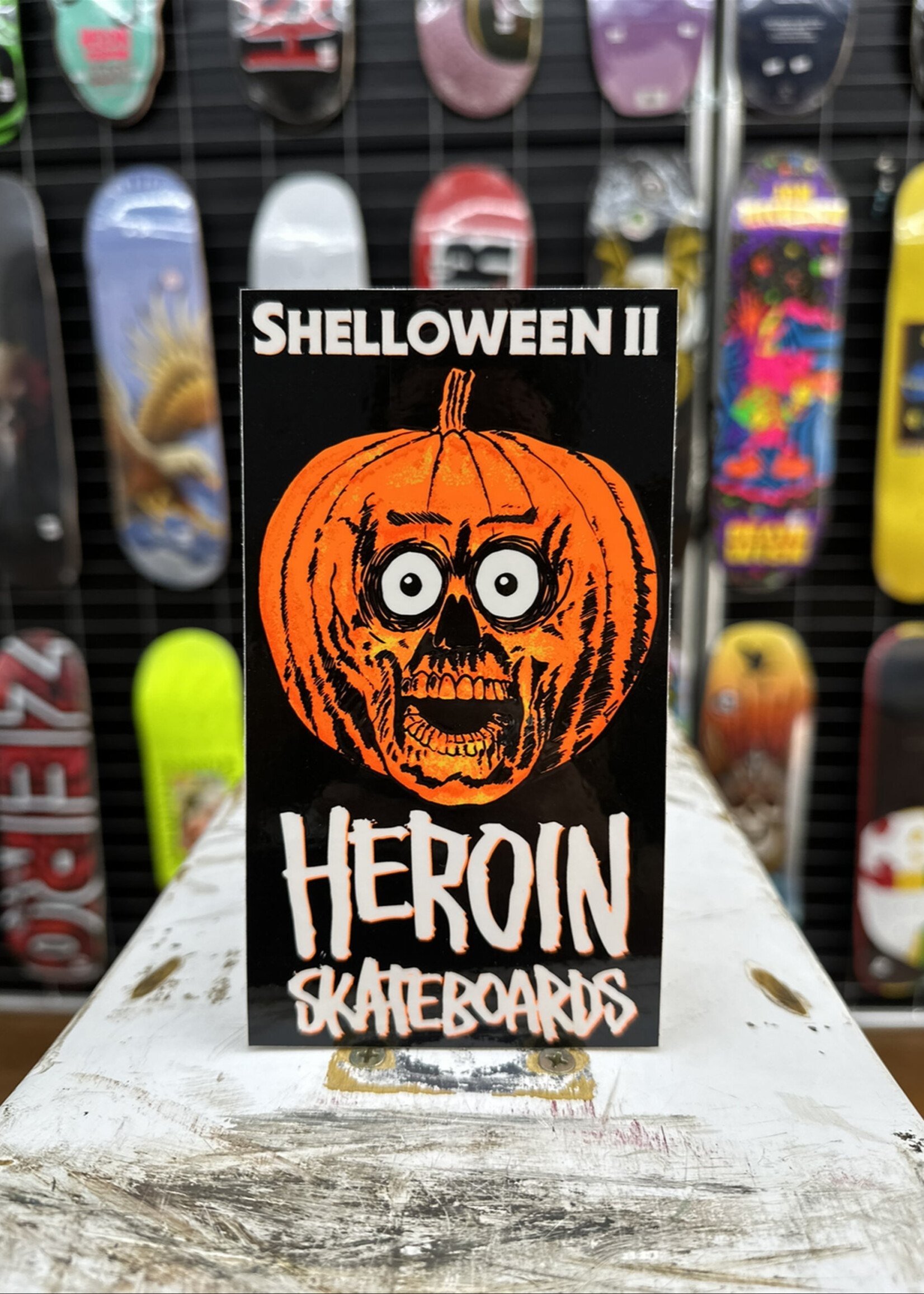HEROIN SKATEBOARDS HEROIN SKATEBOARDS - Shelloween 2 Sticker - 16.1cm