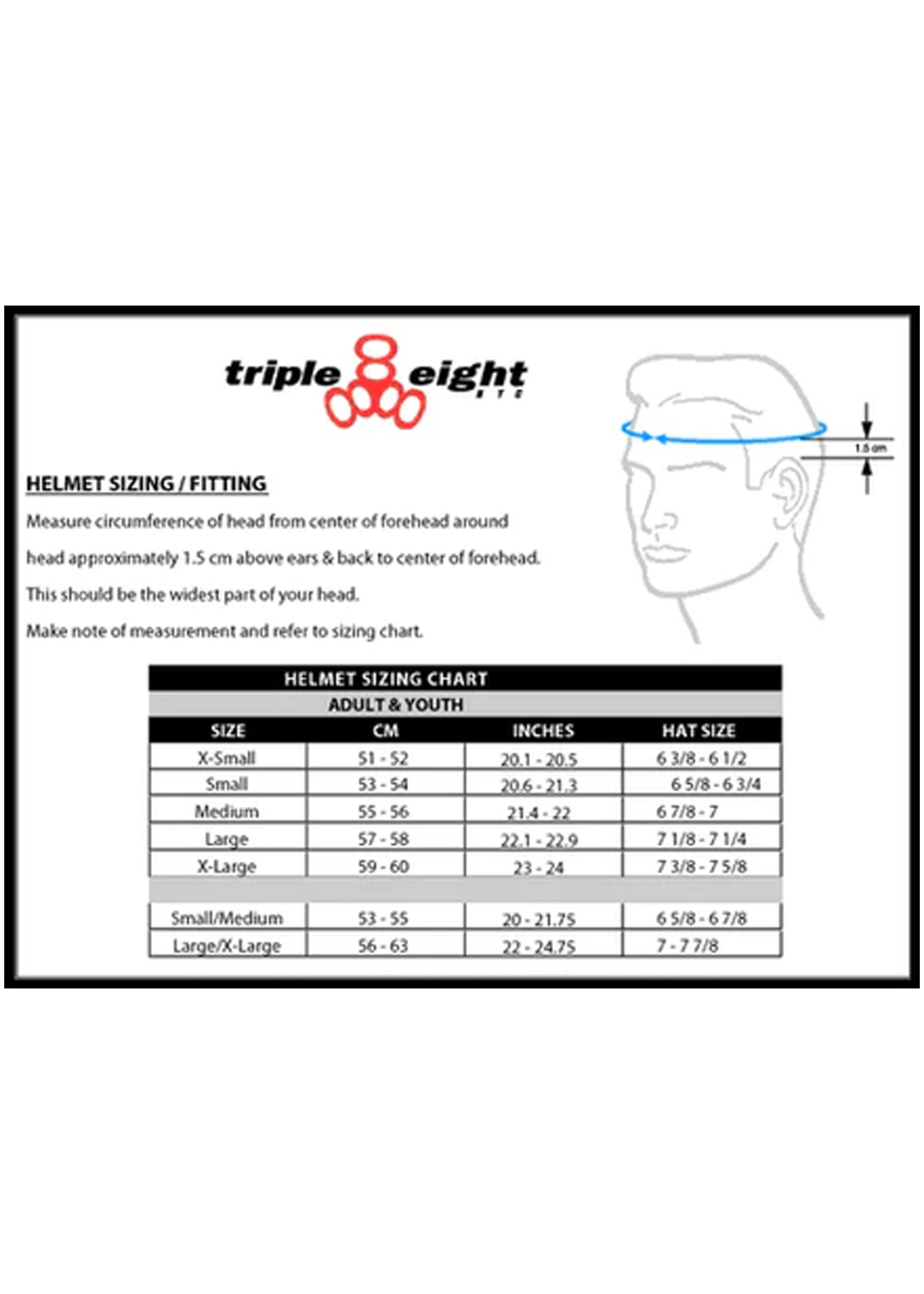 Triple 8 TRIPLE 8 - Certified Helmet SweatSaver Black Hologram