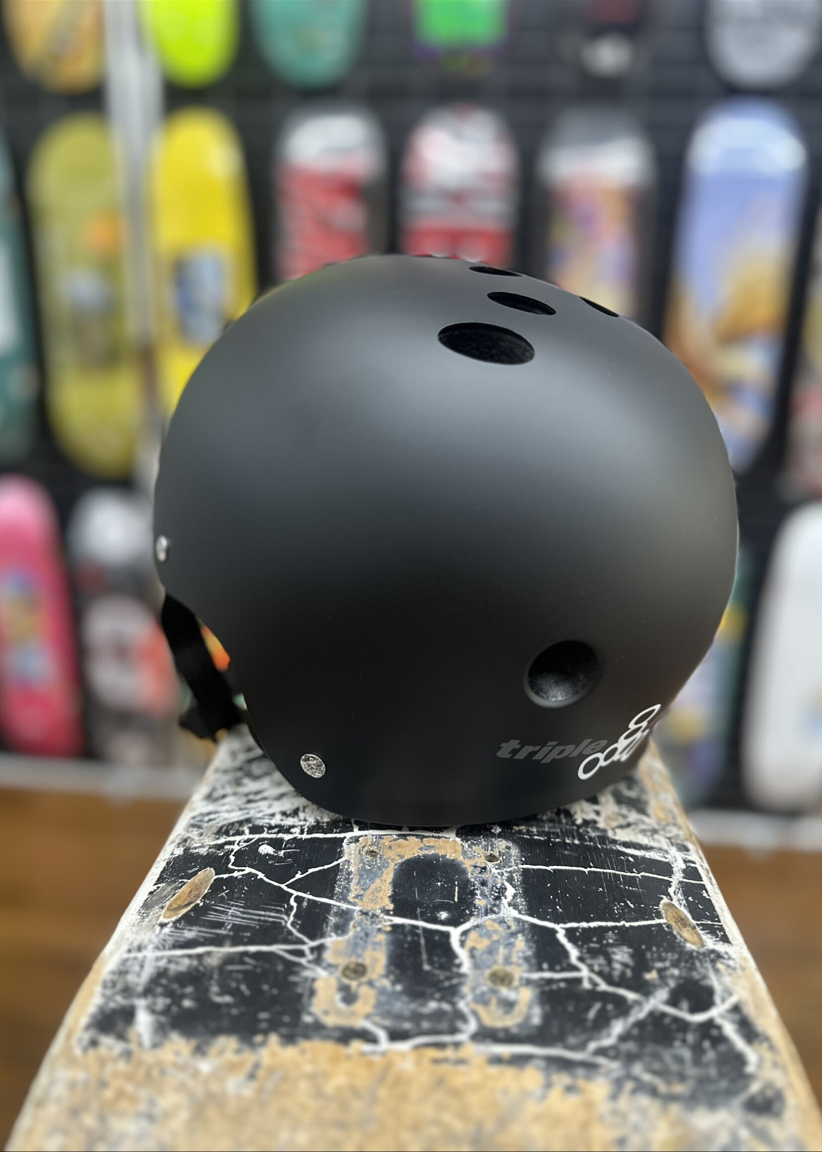 Triple 8 TRIPLE 8 - Certified Helmet SweatSaver Matte Black Rubber