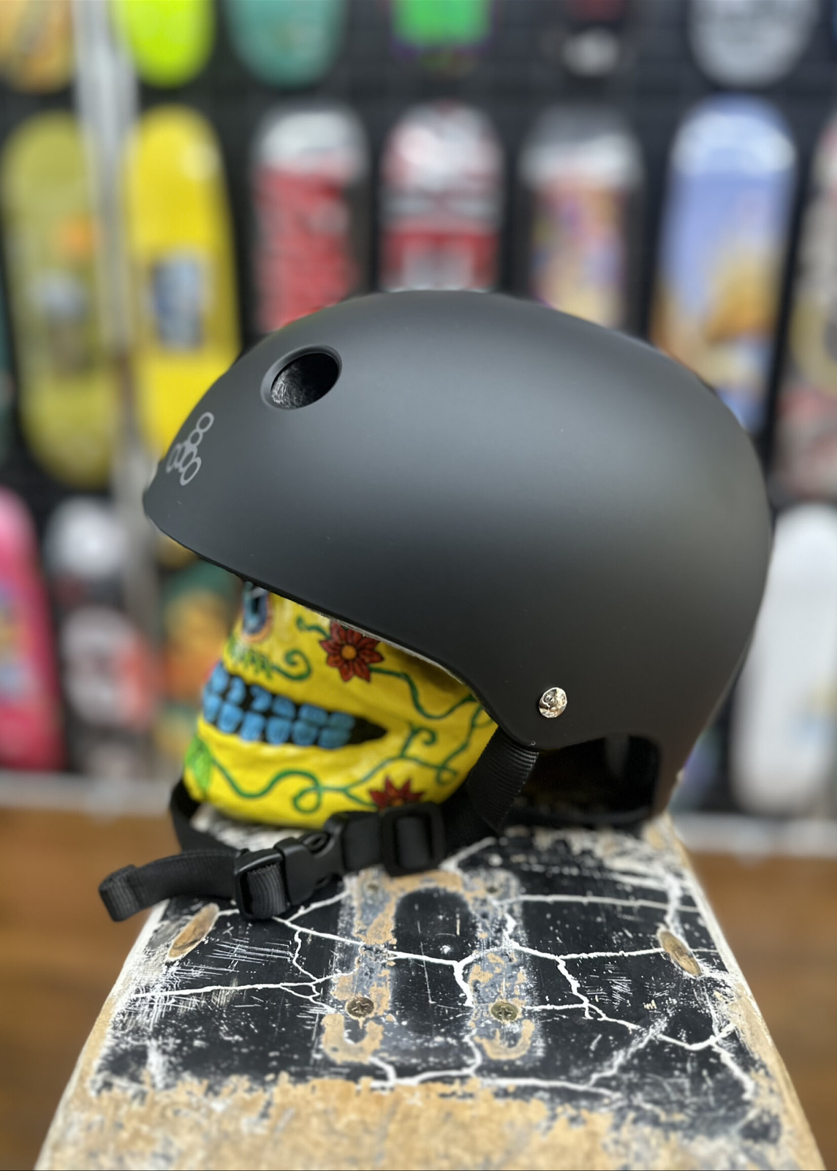 Triple 8 TRIPLE 8 - Certified Helmet SweatSaver Matte Black Rubber