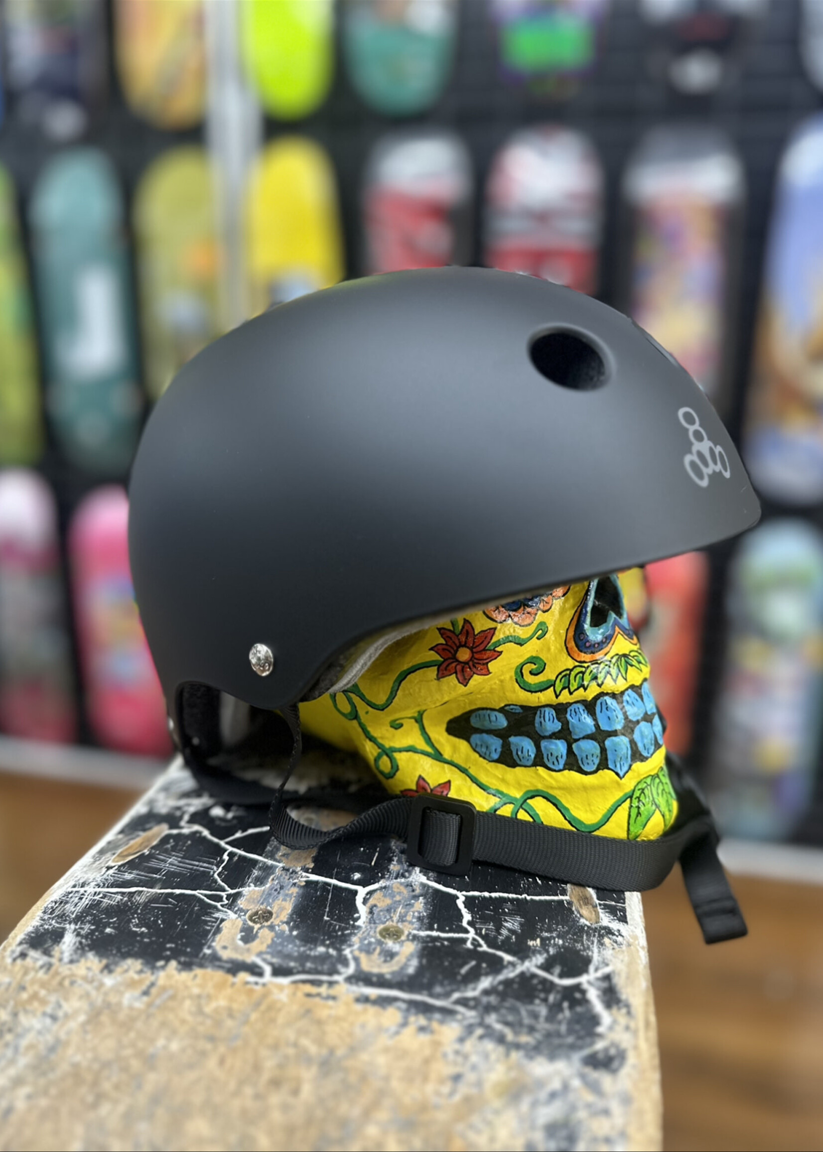 Triple 8 TRIPLE 8 - Certified Helmet SweatSaver Matte Black Rubber