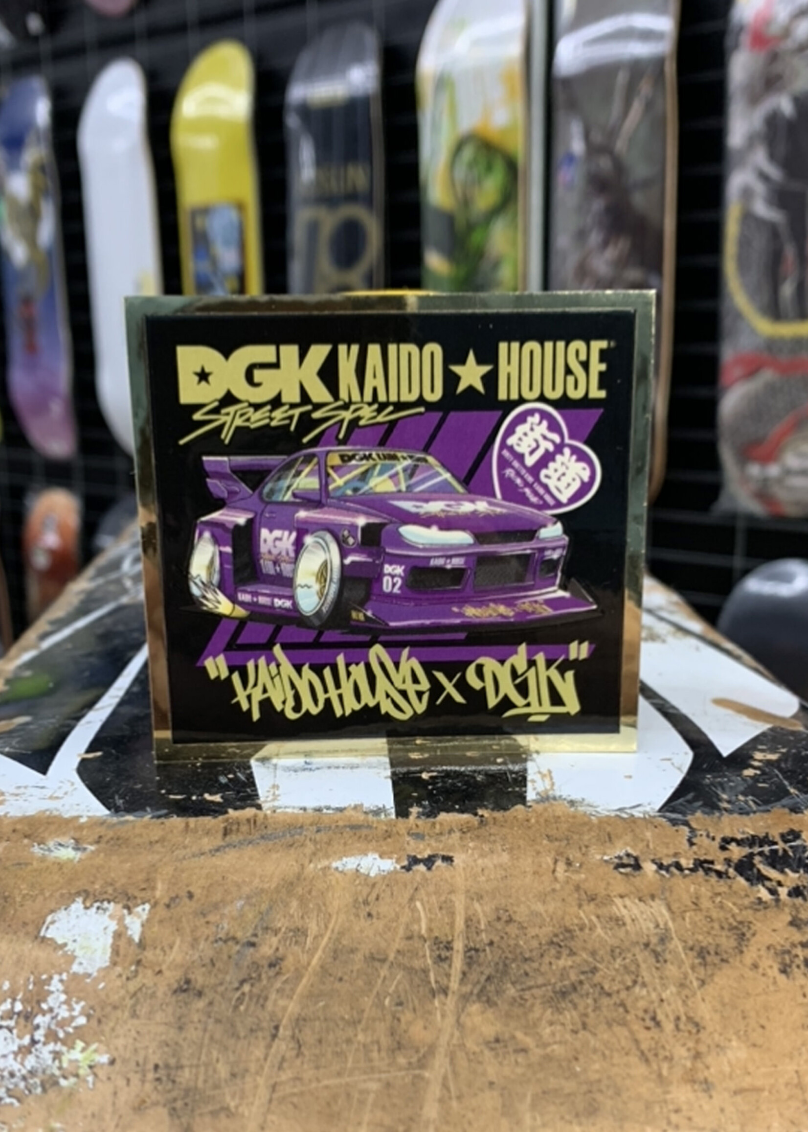 DGK DGK - Kaido House Wide Body Silvia S15 Gold/Purple Sticker - Roulette Racer 3.5"