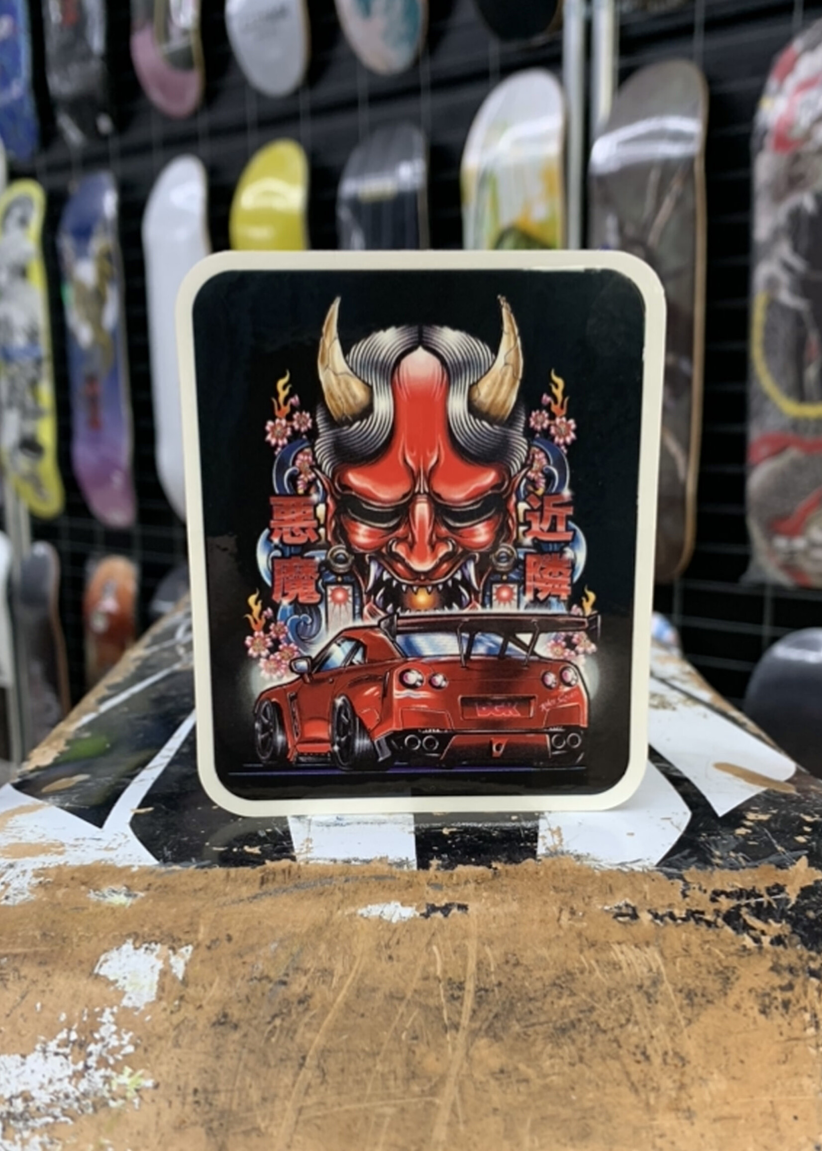DGK DGK - Street Devil Oni Mask Widebody Skyline GT-R R35 Sticker - 4.25"