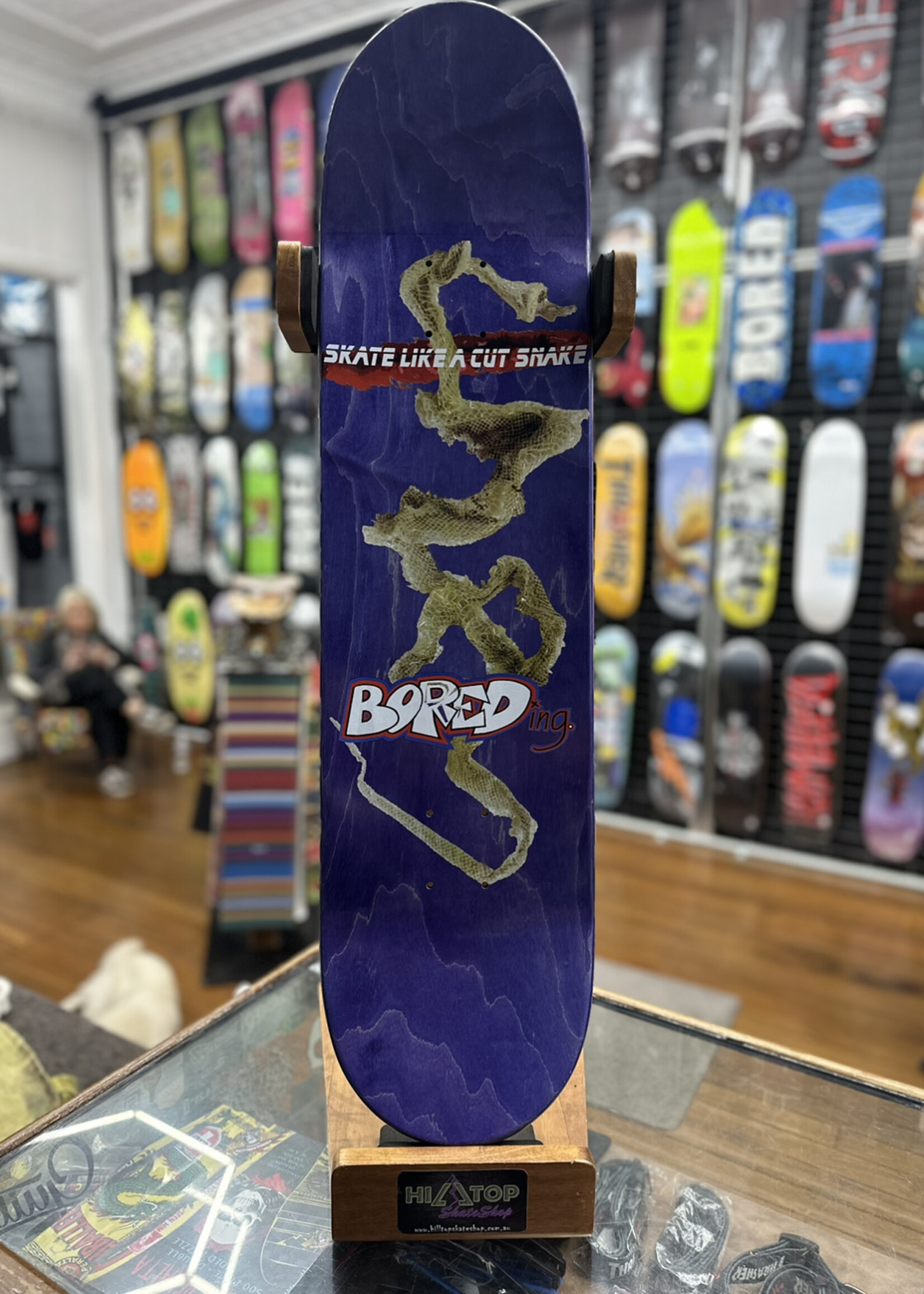 BOREDing. BOREDING. - Knock-Off Snake Print Purple - 8.125" (Hand Painted)
