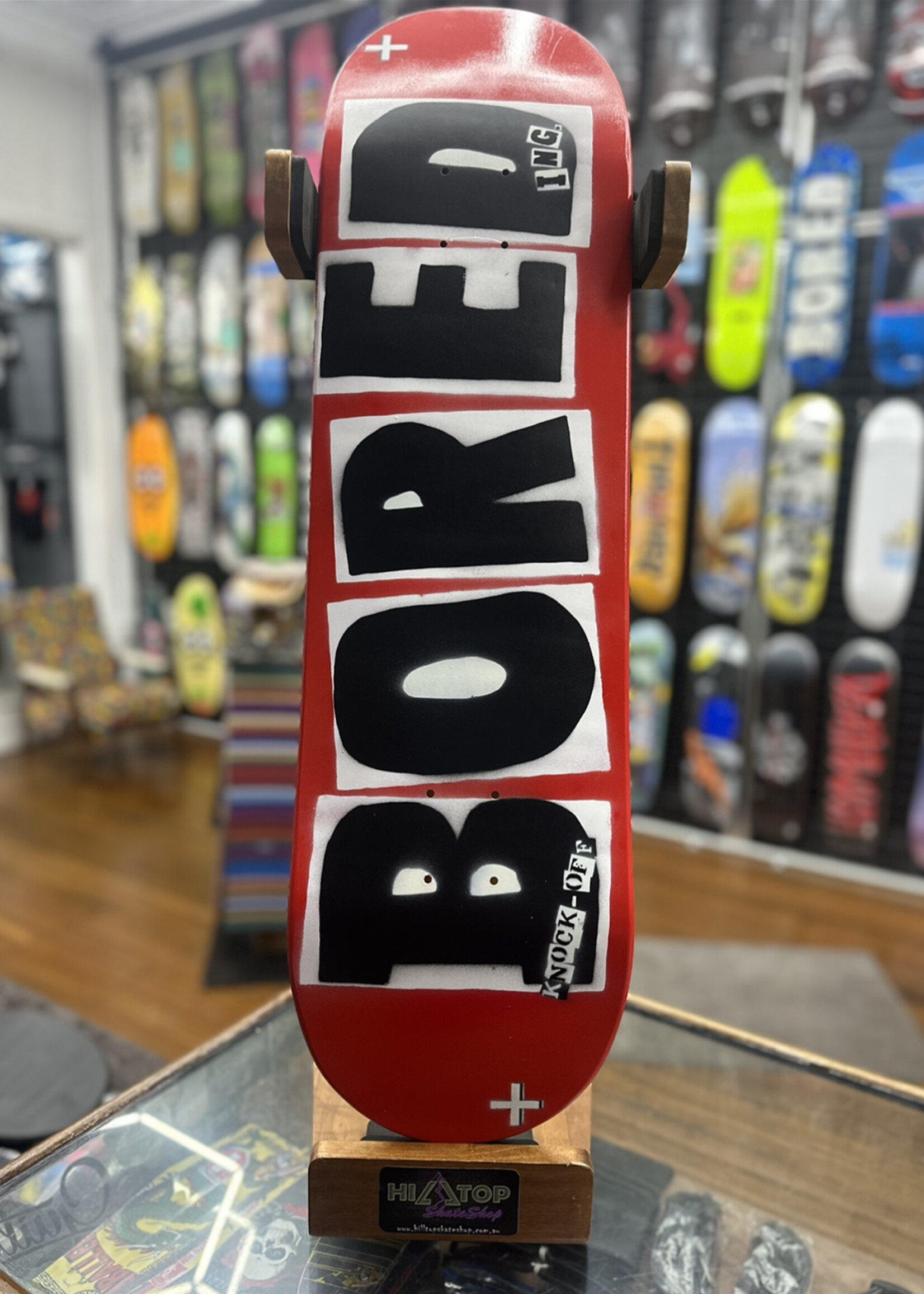 BOREDing. BOREDING. - Knock-Off Proper Red (Hand Painted)