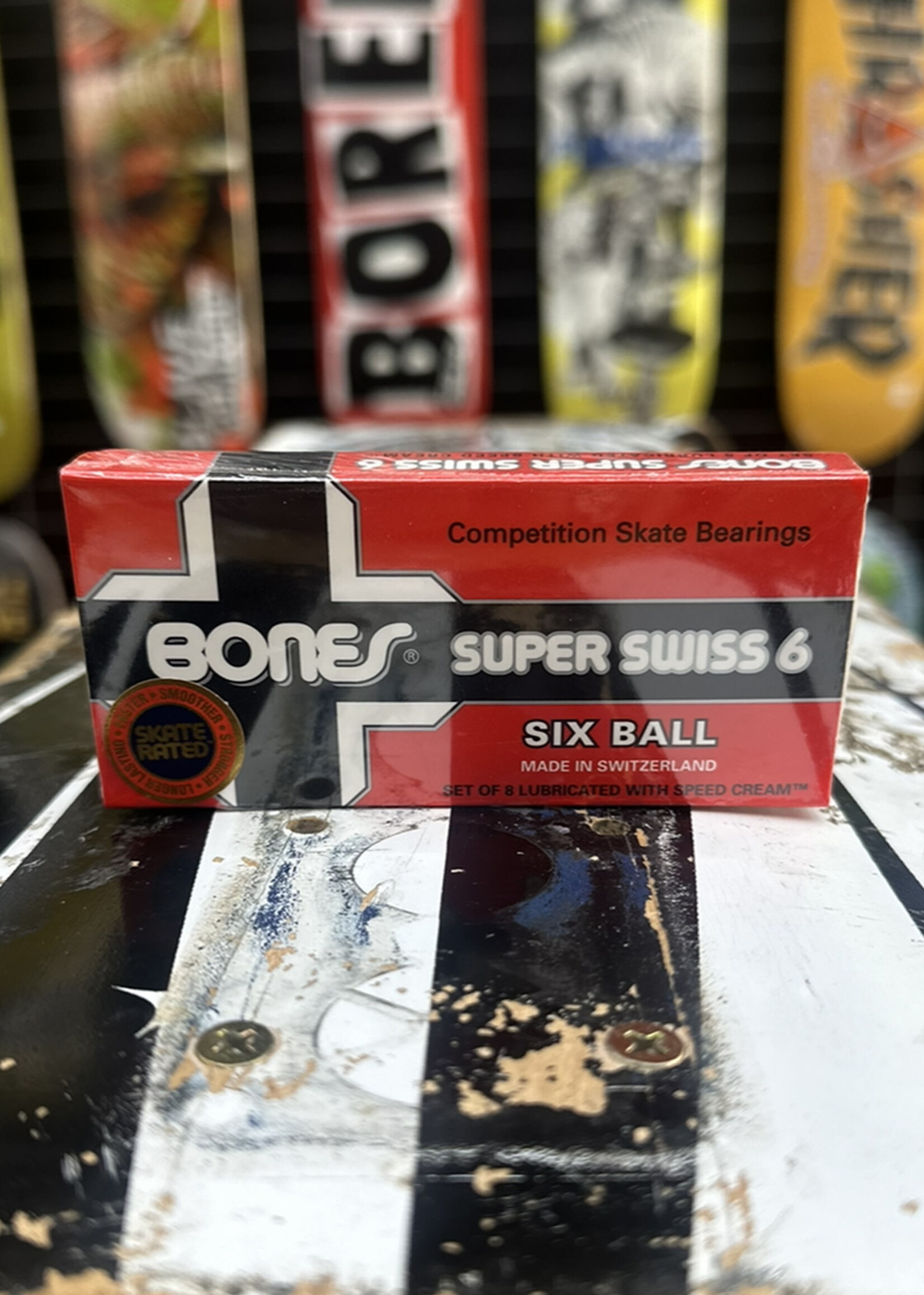 BONES BONES - Super Swiss 6 Balls Bearings - 8 Pack
