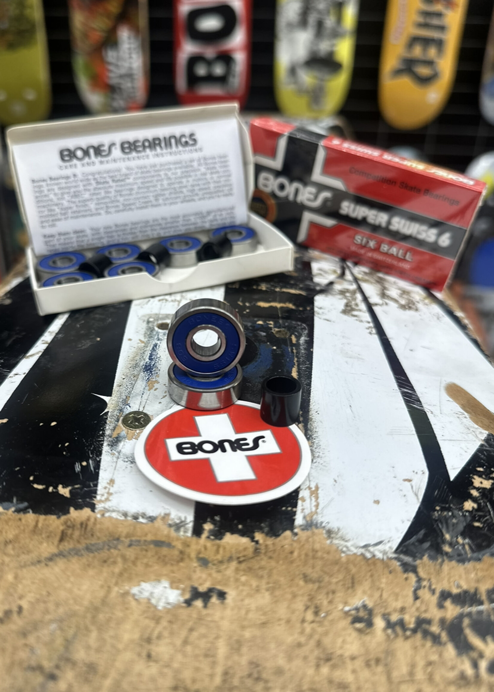 BONES BONES - Super Swiss 6 Balls Bearings - 8 Pack