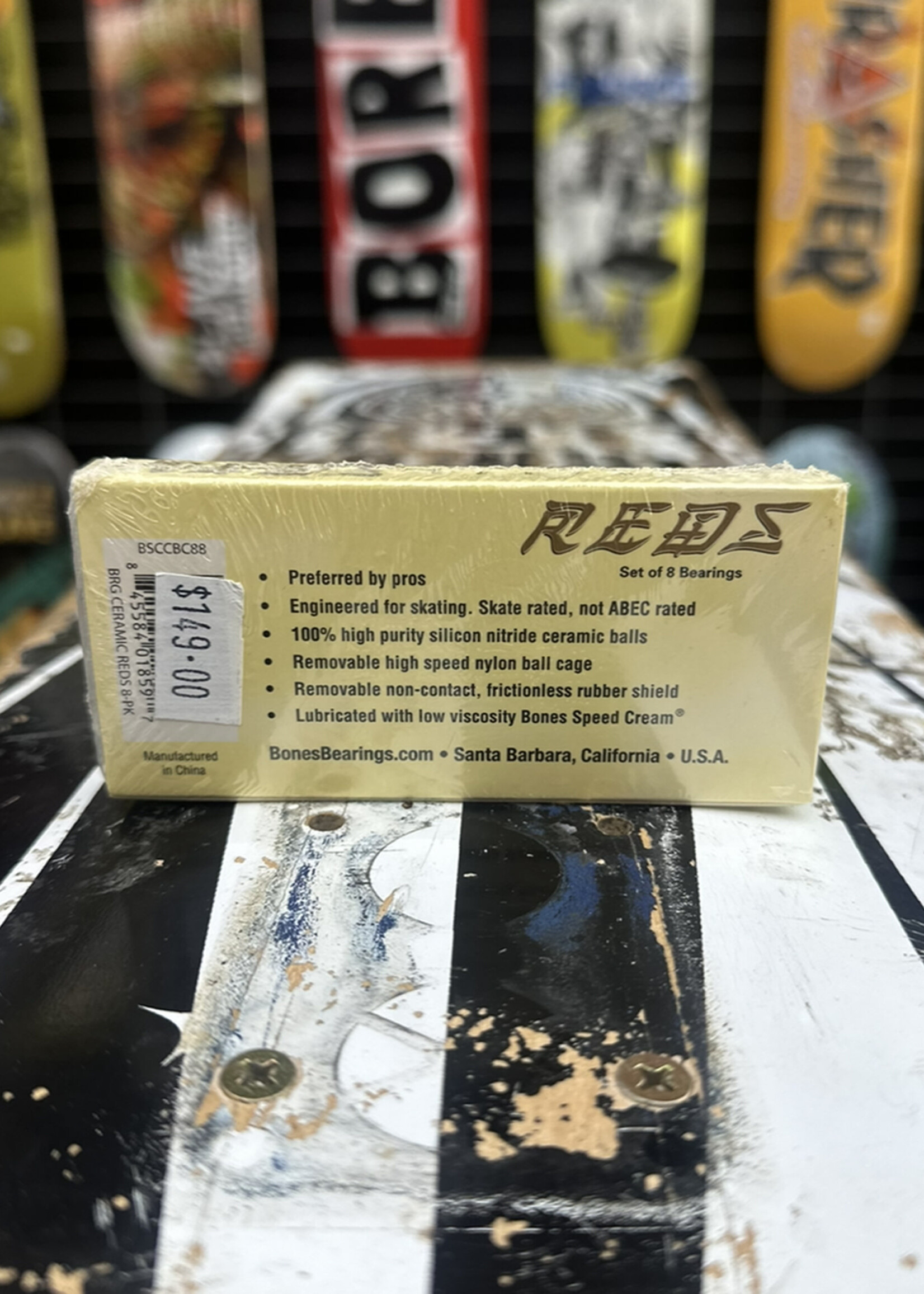 BONES BONES - Ceramic Super Reds Bearings - 8 Pack