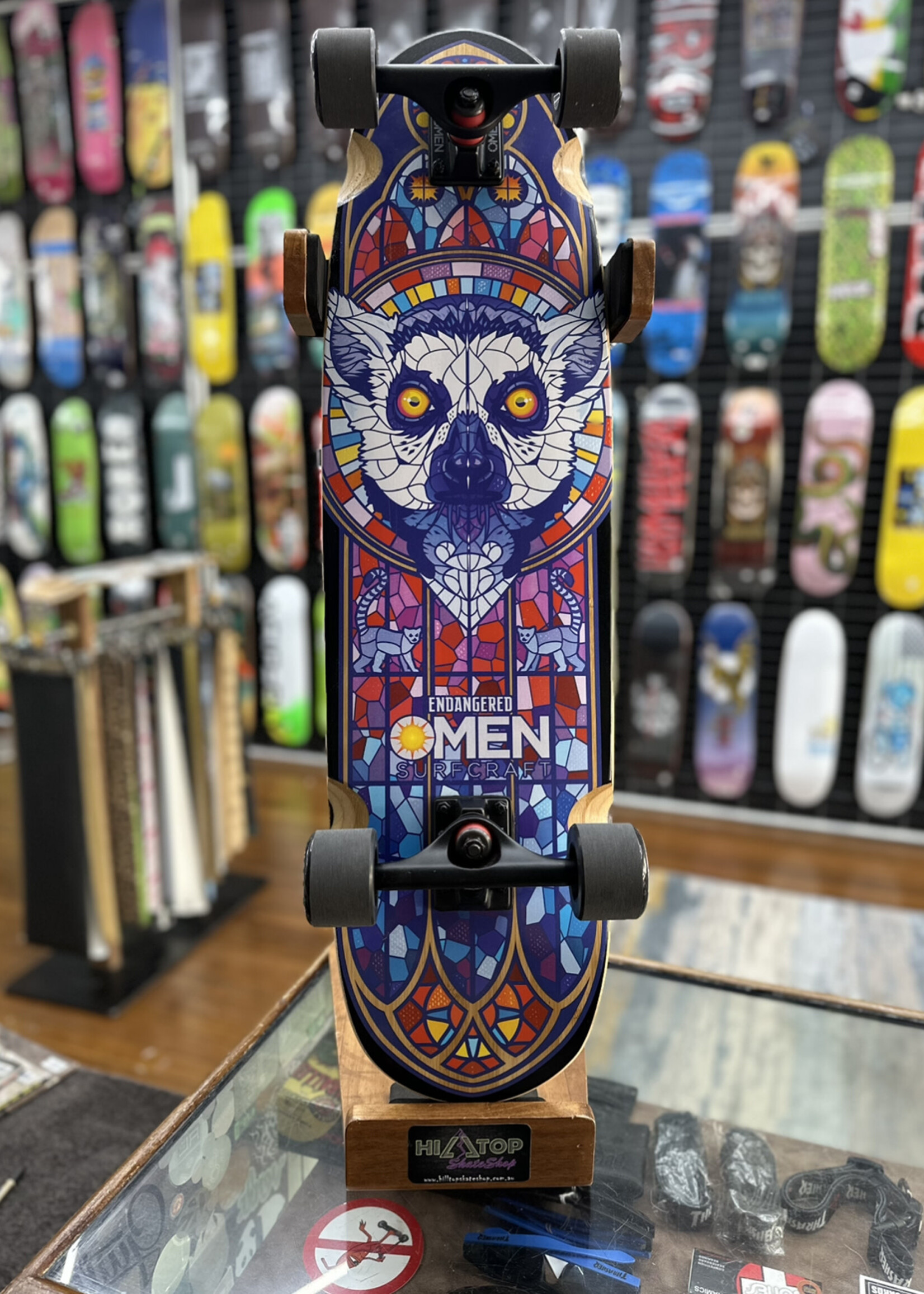 Omen Surfcraft OMEN SURFCRAFT - Endangered Lemur Longboard - 8.75" x 32.9"