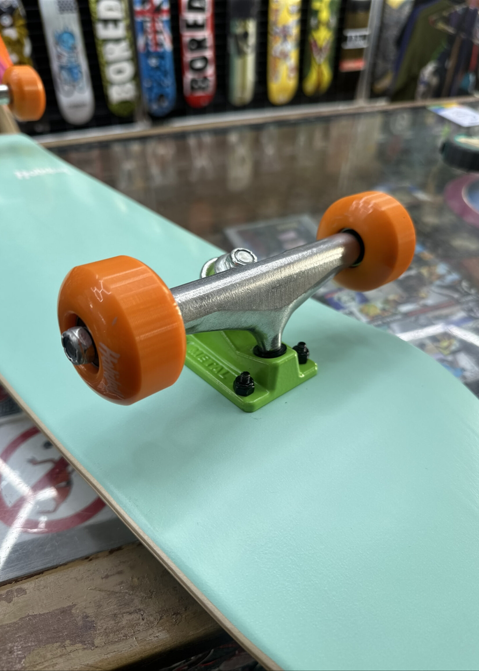 Holiday Skateboards HOLIDAY SKATEBOARDS - Simple Green/Trucks/Orange Wheels Complete - 7.75"