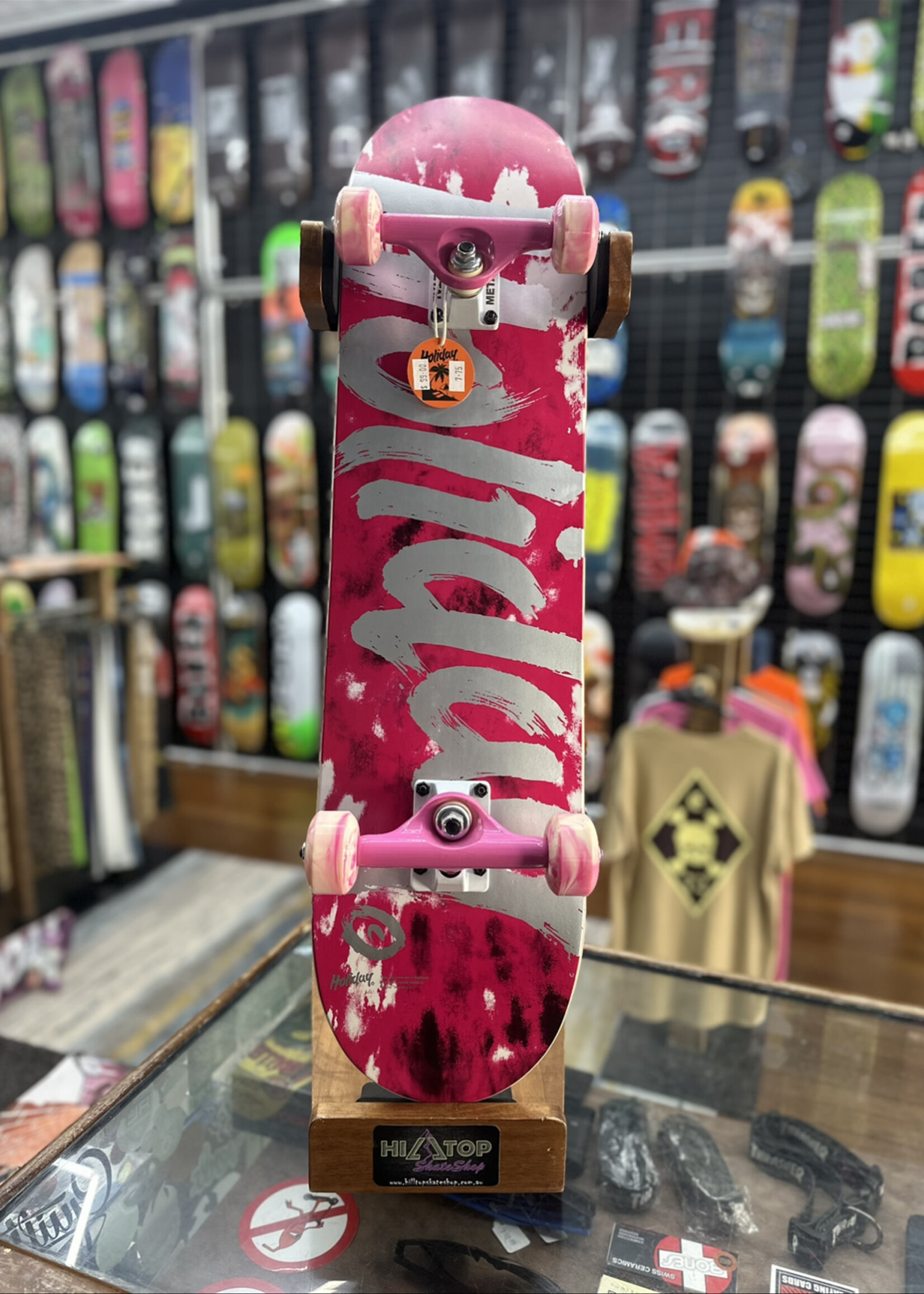 Holiday Skateboards HOLIDAY SKATEBOARDS - Pink Tie-Dye/Pink Trucks Complete - 7.75"