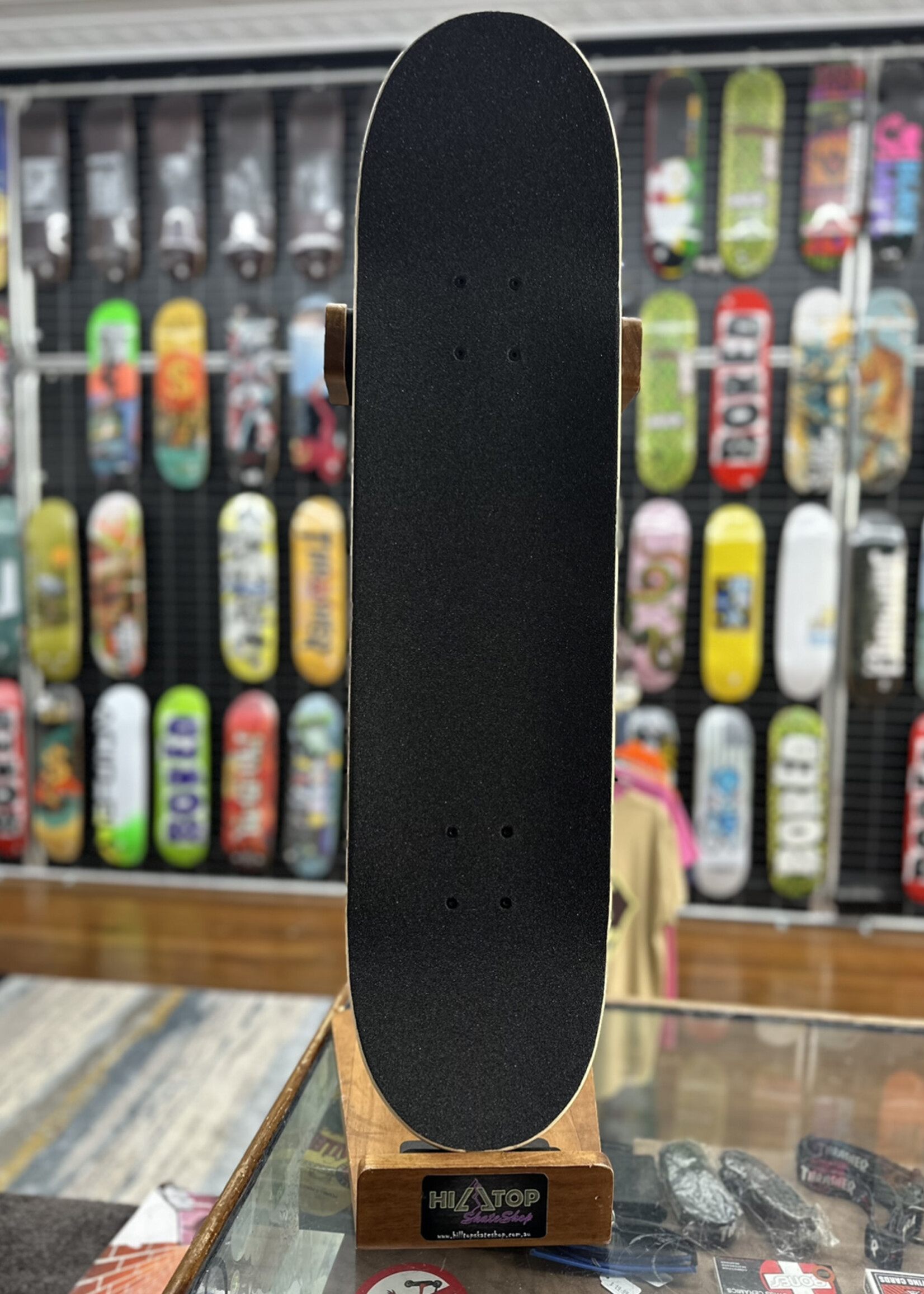 Holiday Skateboards HOLIDAY SKATEBOARDS - Simple Black/Red Trucks/Orange Wheels Complete - 8.0"